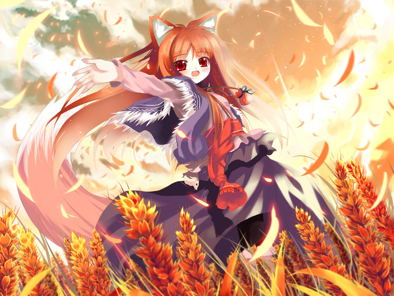 Download mobile wallpaper Spice And Wolf, Anime for free.