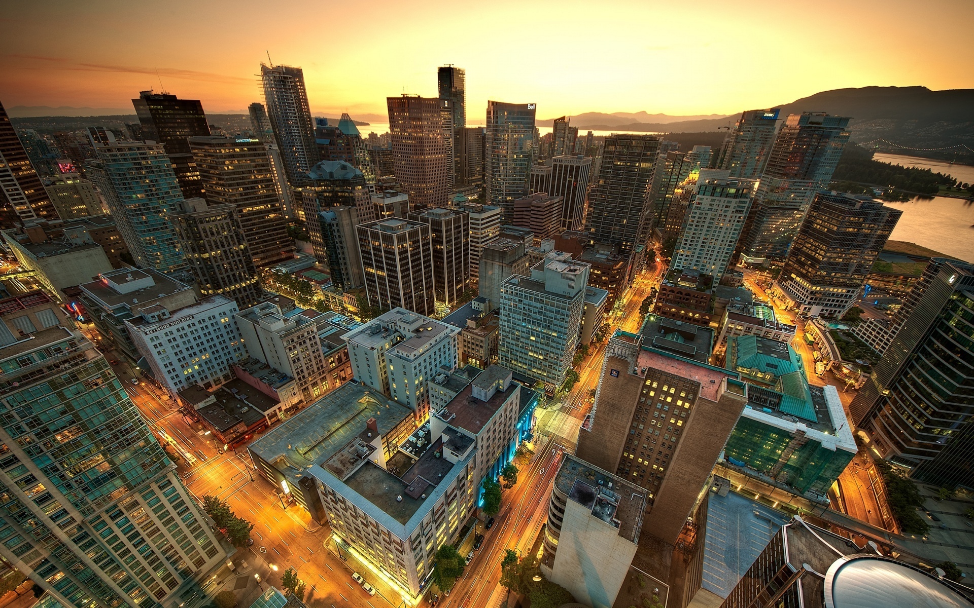 Скачати мобільні шпалери Ванкувер, Міста, Канада, Створено Людиною, Ніч безкоштовно.