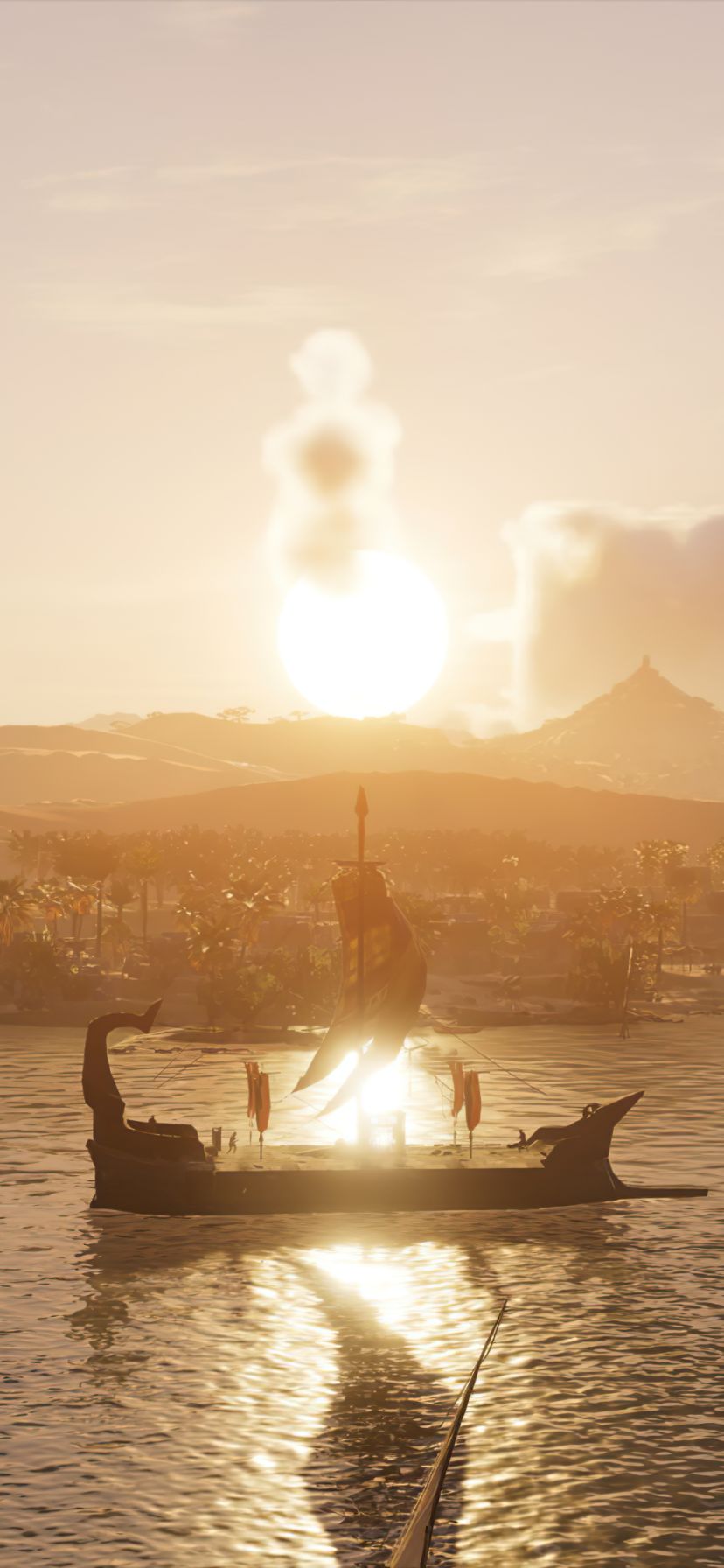 Download mobile wallpaper Assassin's Creed, Sun, Video Game, Assassin's Creed Origins for free.