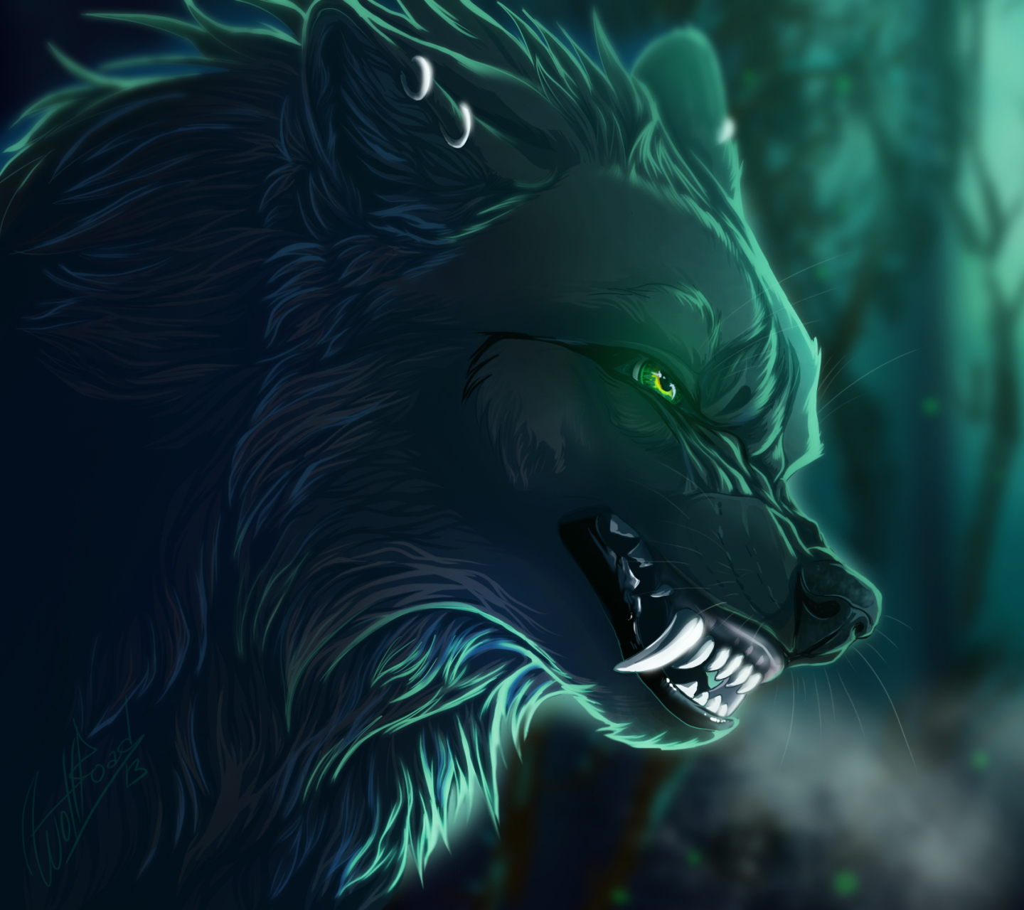 Descarga gratuita de fondo de pantalla para móvil de Fantasía, Lobo, Animales De Fantasía.