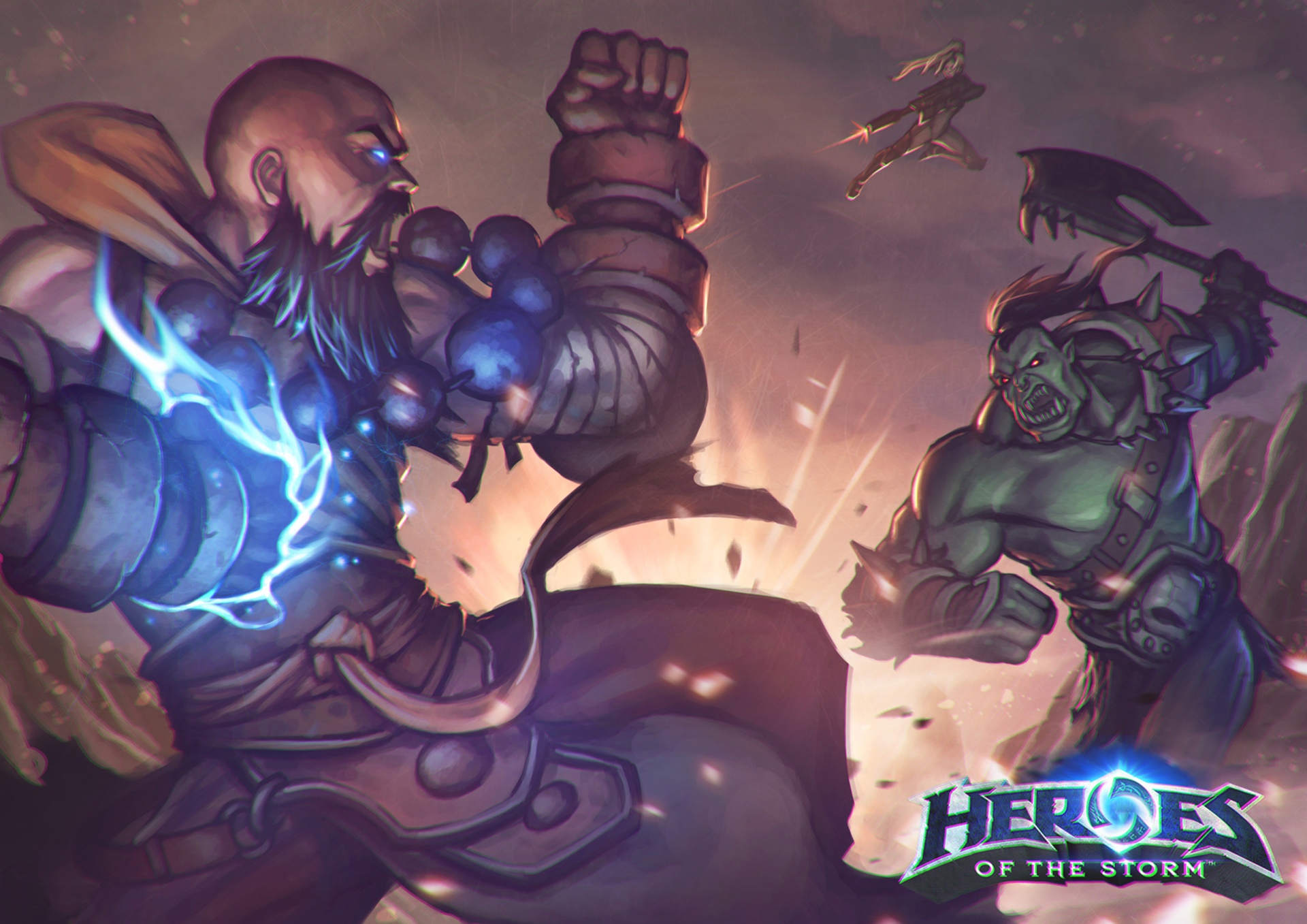 Download mobile wallpaper Warrior, Video Game, Orc, Monk (Diablo Iii), Heroes Of The Storm for free.