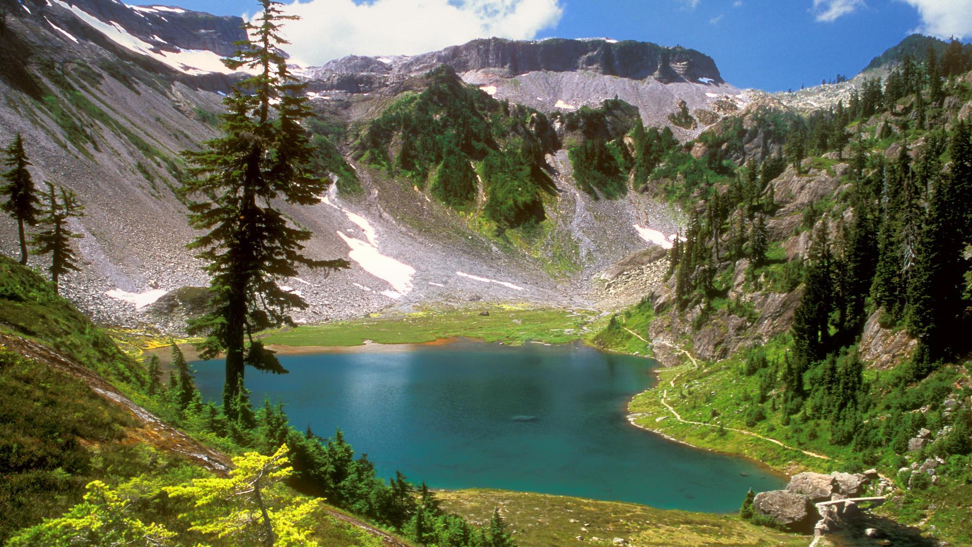 無料モバイル壁紙風景, 木, 湖, 山, 森, 地球をダウンロードします。