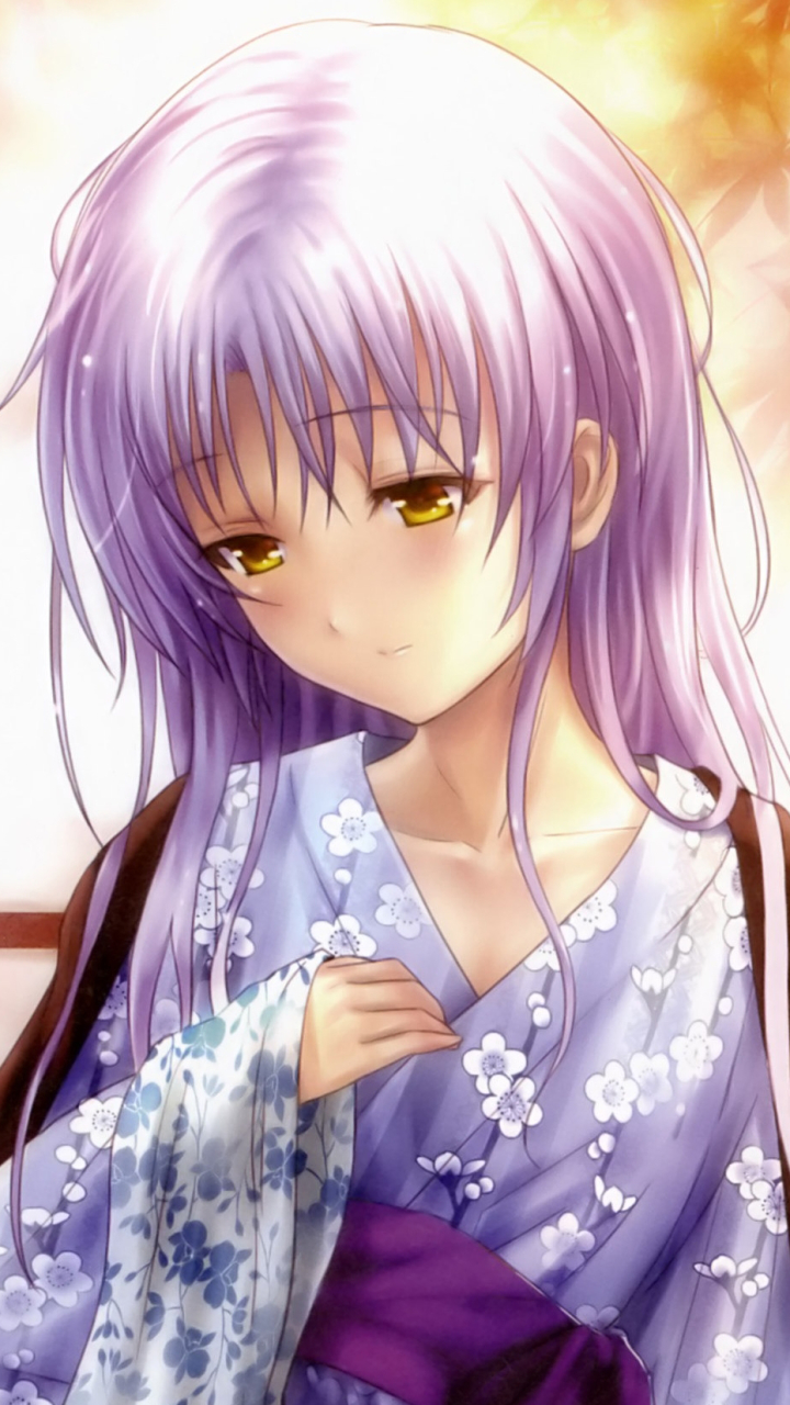 Handy-Wallpaper Kimono, Erröten, Animes, Angel Beats!, Kanade Tachibana kostenlos herunterladen.