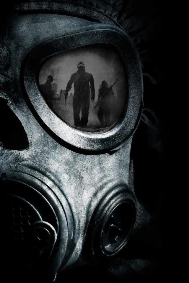 Download mobile wallpaper Dark, Gas Mask for free.