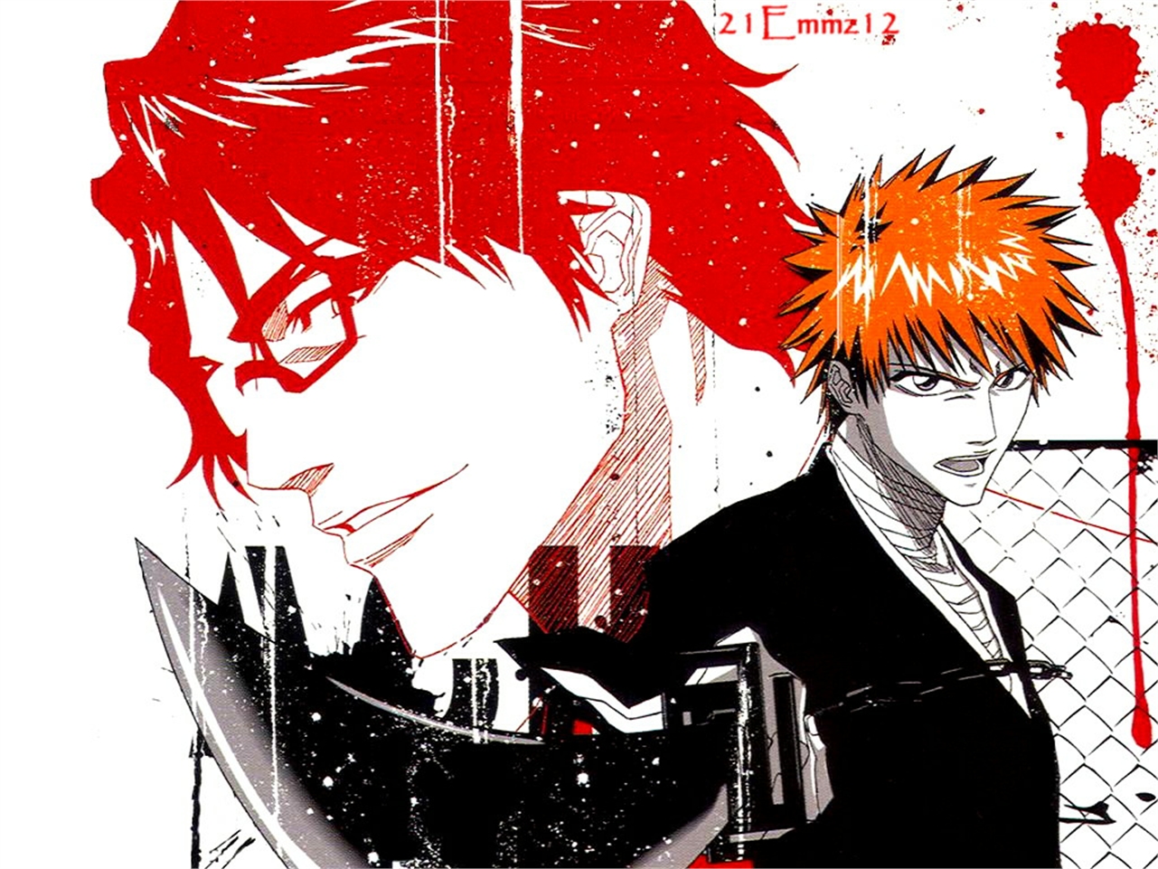 Download mobile wallpaper Anime, Bleach, Ichigo Kurosaki, Sōsuke Aizen for free.