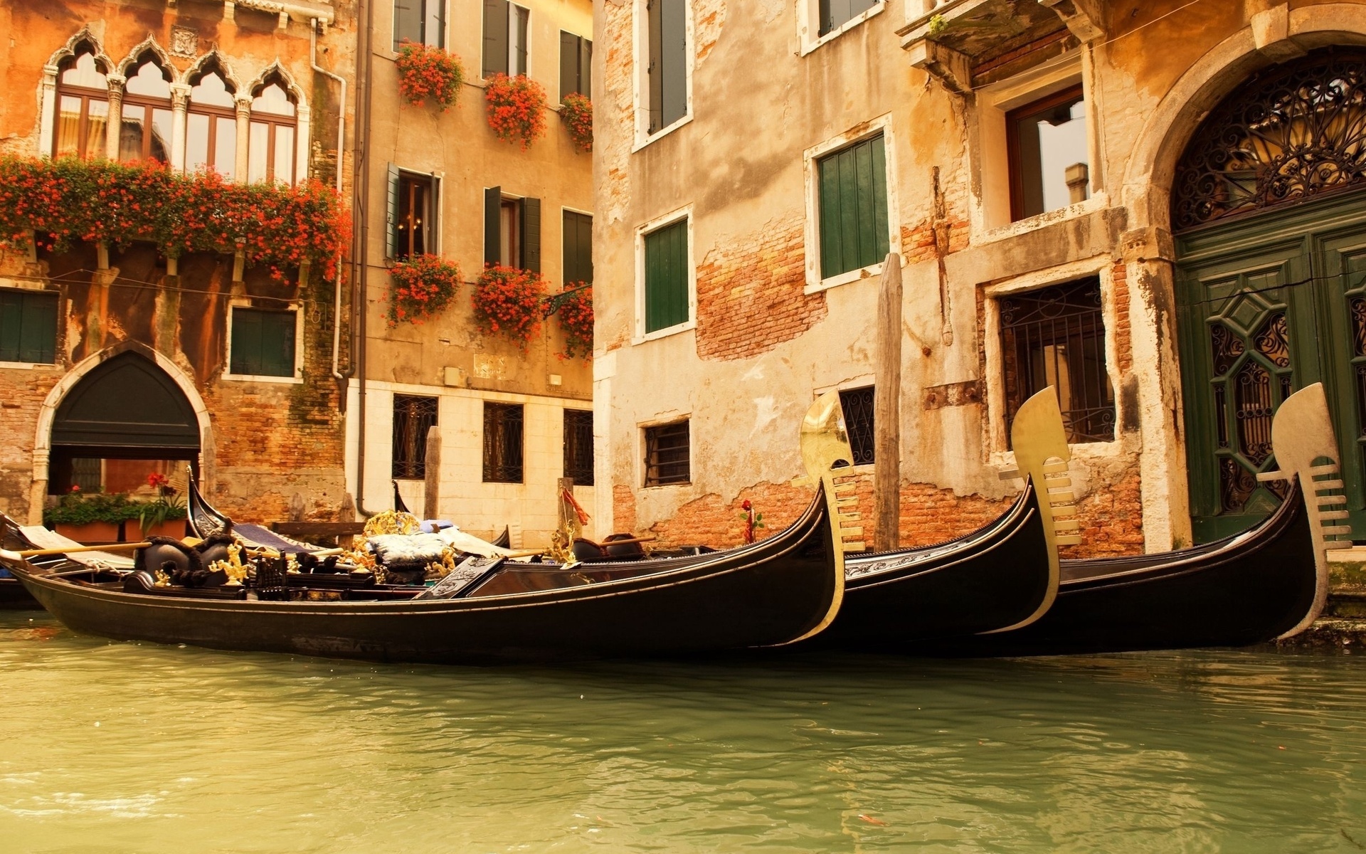 19504 скачать обои венеция, пейзаж, города, лодки, оранжевые - заставки и картинки бесплатно