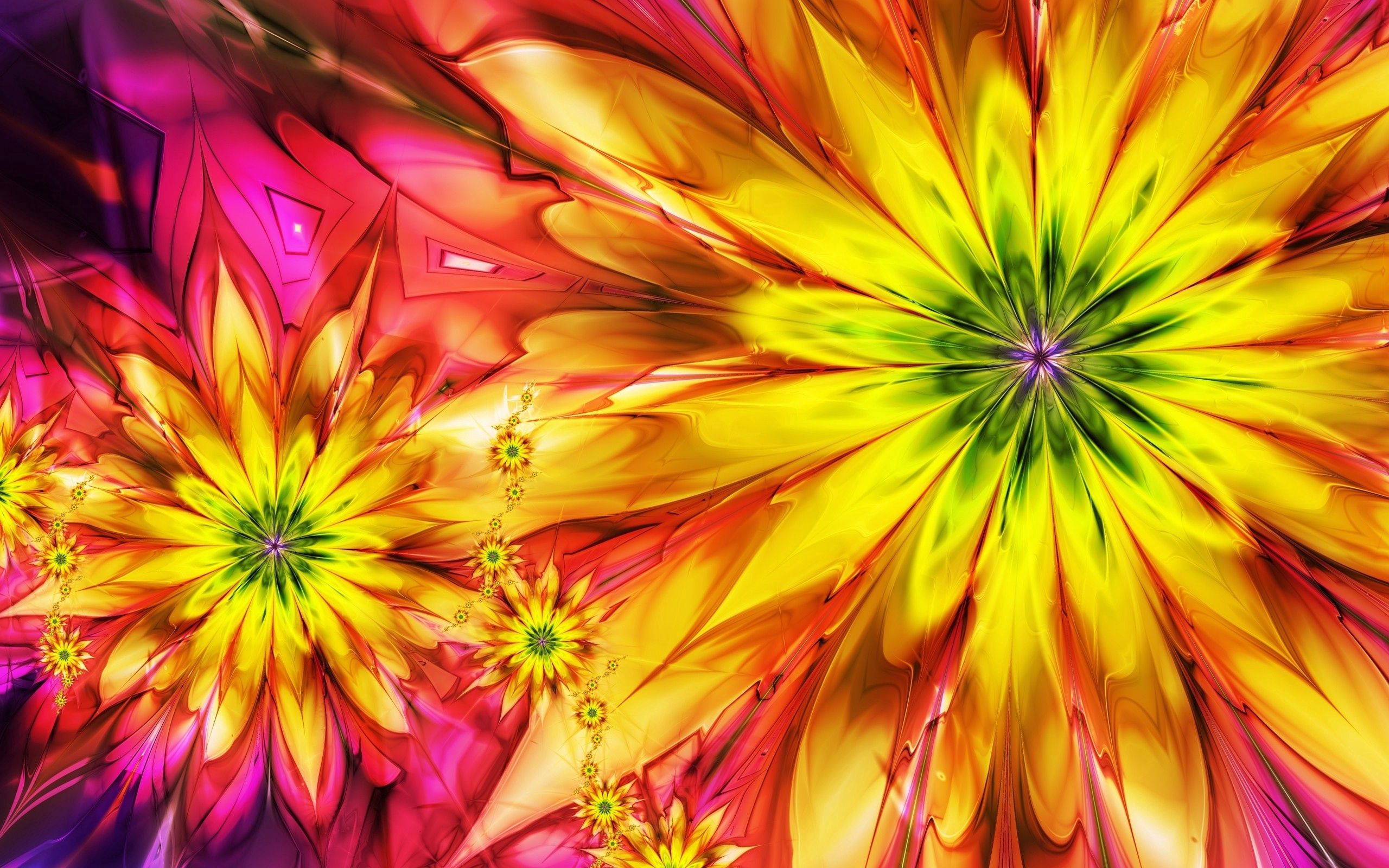 abstract, flowers, background, petals, colorful, colourful Image for desktop