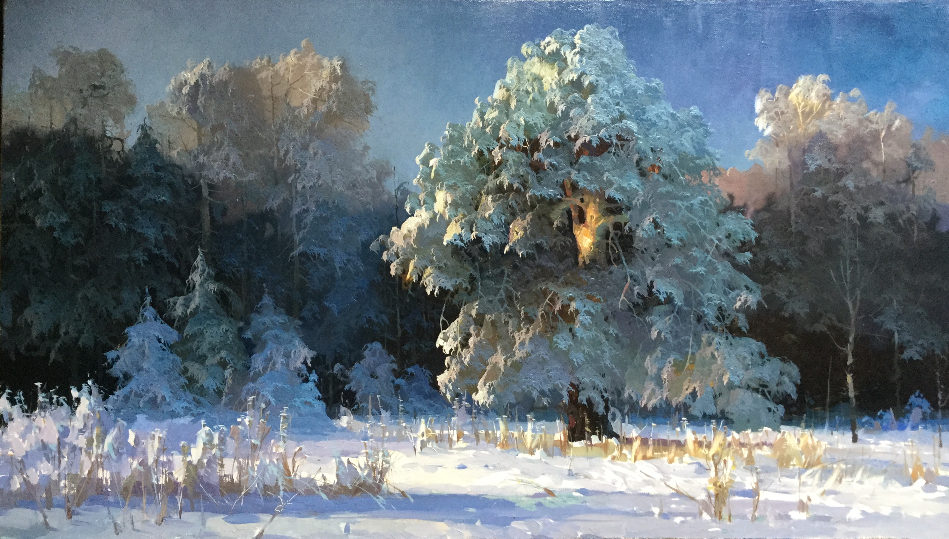 Baixe gratuitamente a imagem Inverno, Floresta, Árvore, Pintura, Artistico na área de trabalho do seu PC