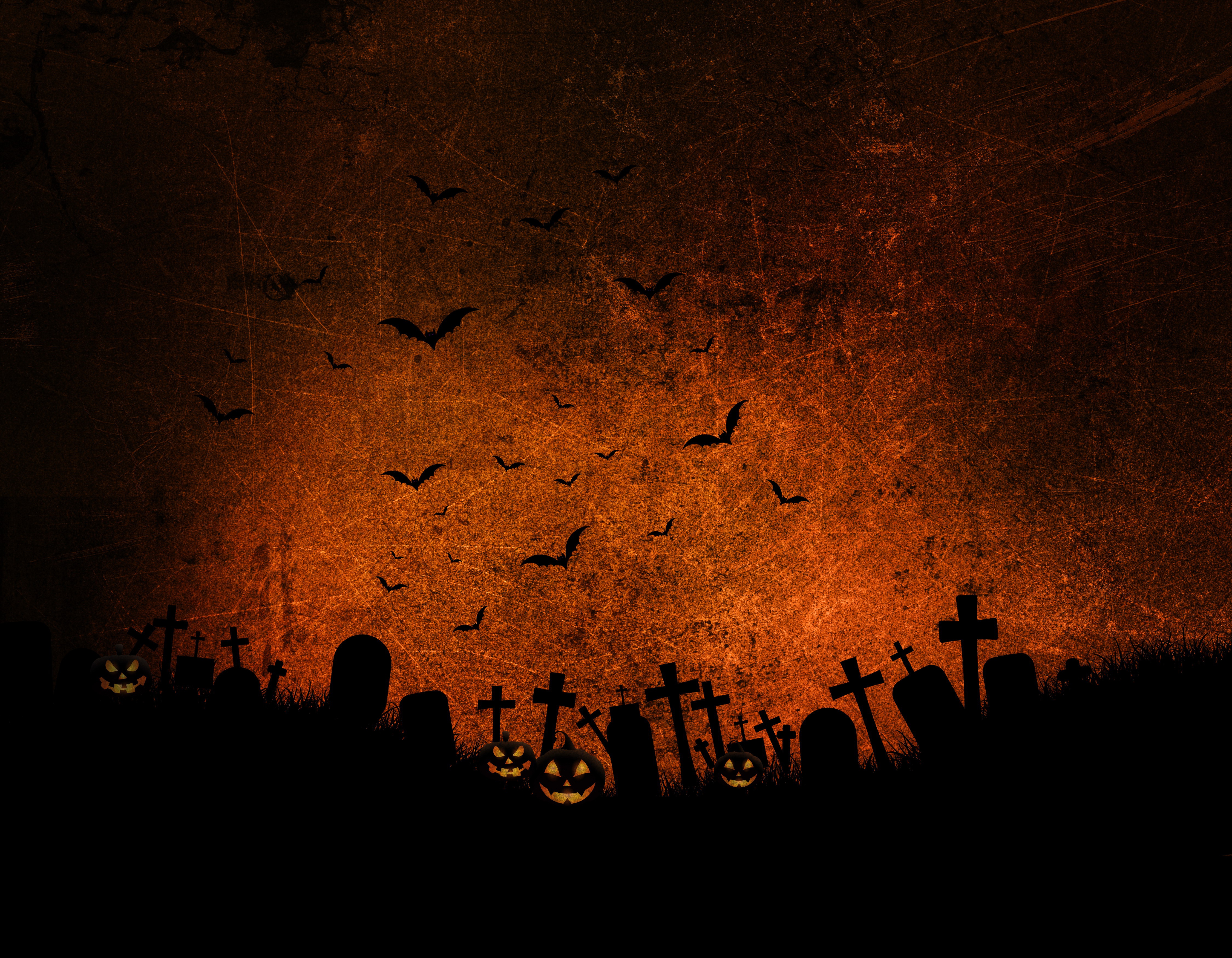 Скачать картинку Хэллоуин, Праздничные, Кладбище в телефон бесплатно.