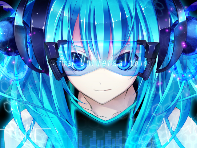 Free download wallpaper Anime, Headphones, Vocaloid, Glasses, Hatsune Miku, Aqua Eyes, Aqua Hair, Twintails, Final Universal Love on your PC desktop