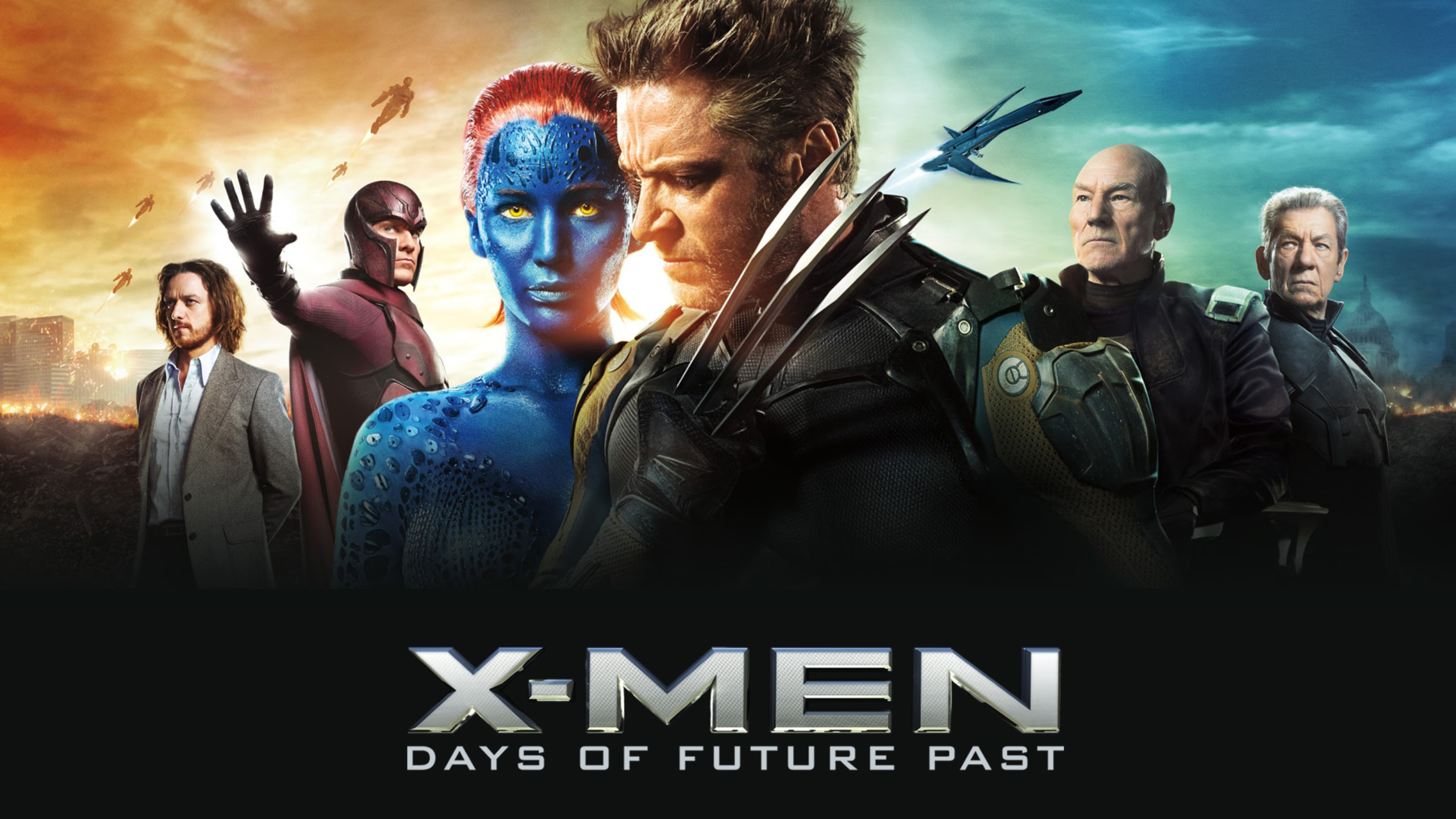 x men: days of future past, movie, charles xavier, erik lehnsherr, logan james howlett, magneto (marvel comics), mystique (marvel comics), raven darkhölme, wolverine, x men