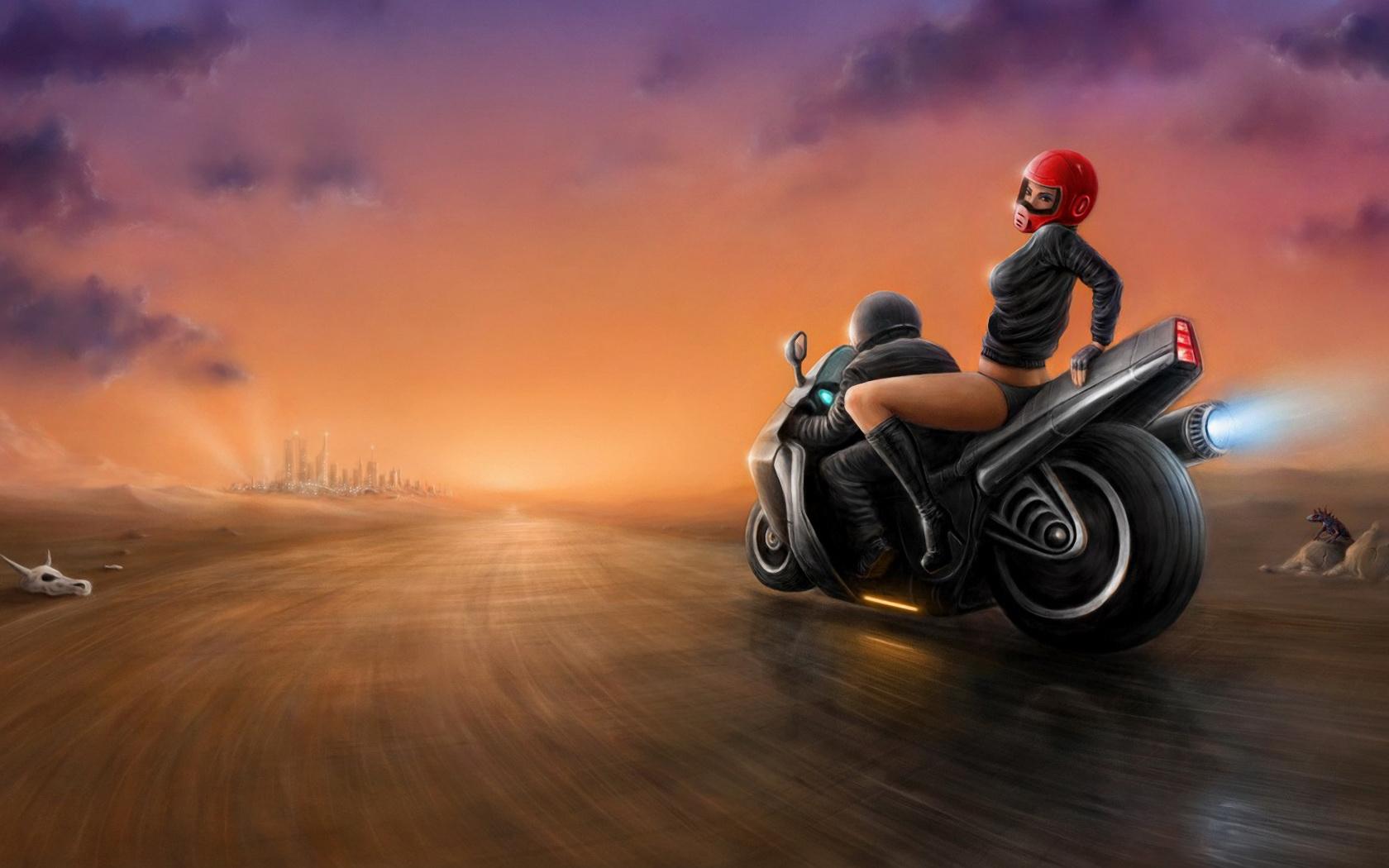 Laden Sie das Motorrad, Künstlerisch-Bild kostenlos auf Ihren PC-Desktop herunter