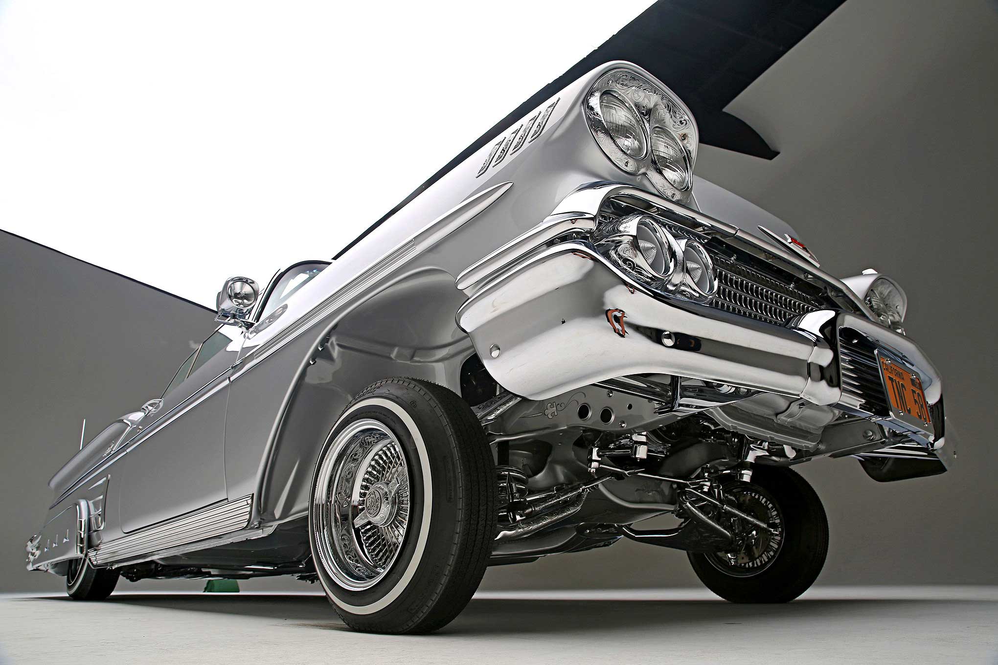 Download mobile wallpaper Lowrider, Vehicles, 1958 Chevrolet Impala Convertible, Chevrolet Impala Convertible for free.