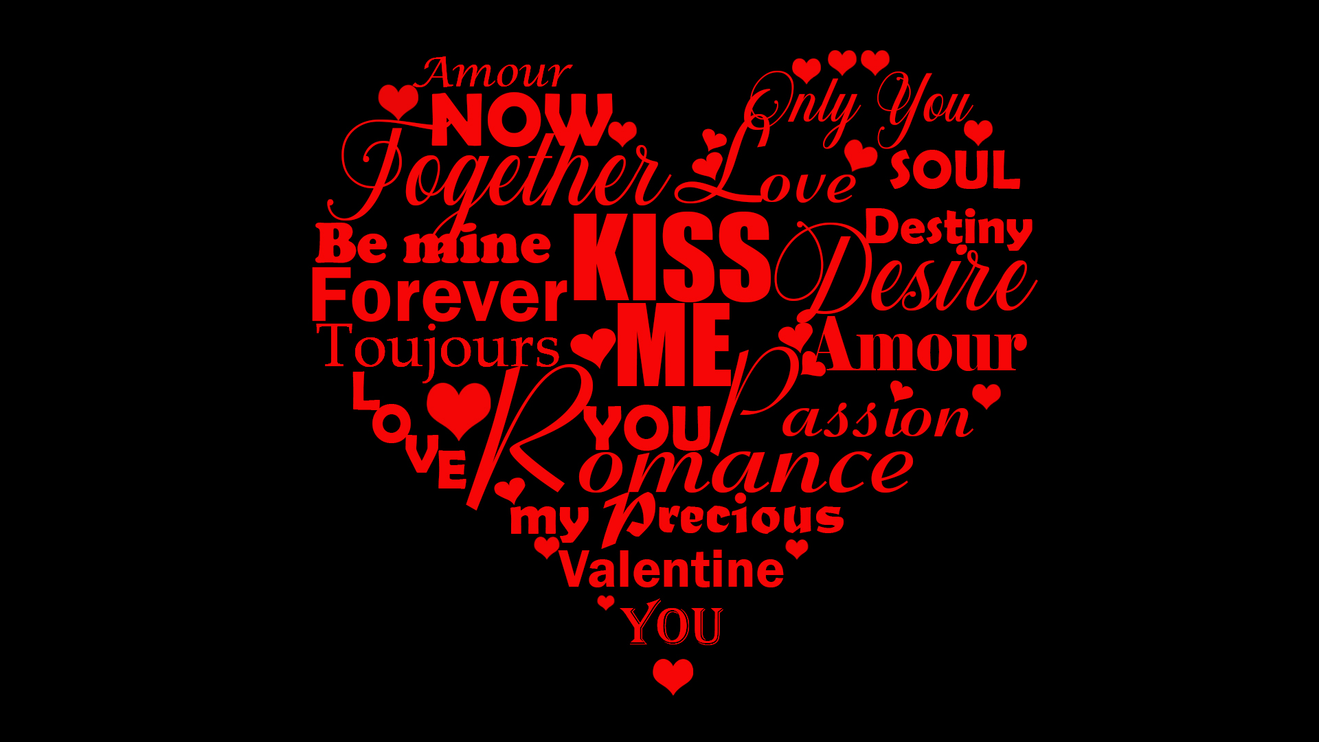 PCデスクトップに語, 愛する, バレンタイン・デー, 心臓, ホリデー画像を無料でダウンロード