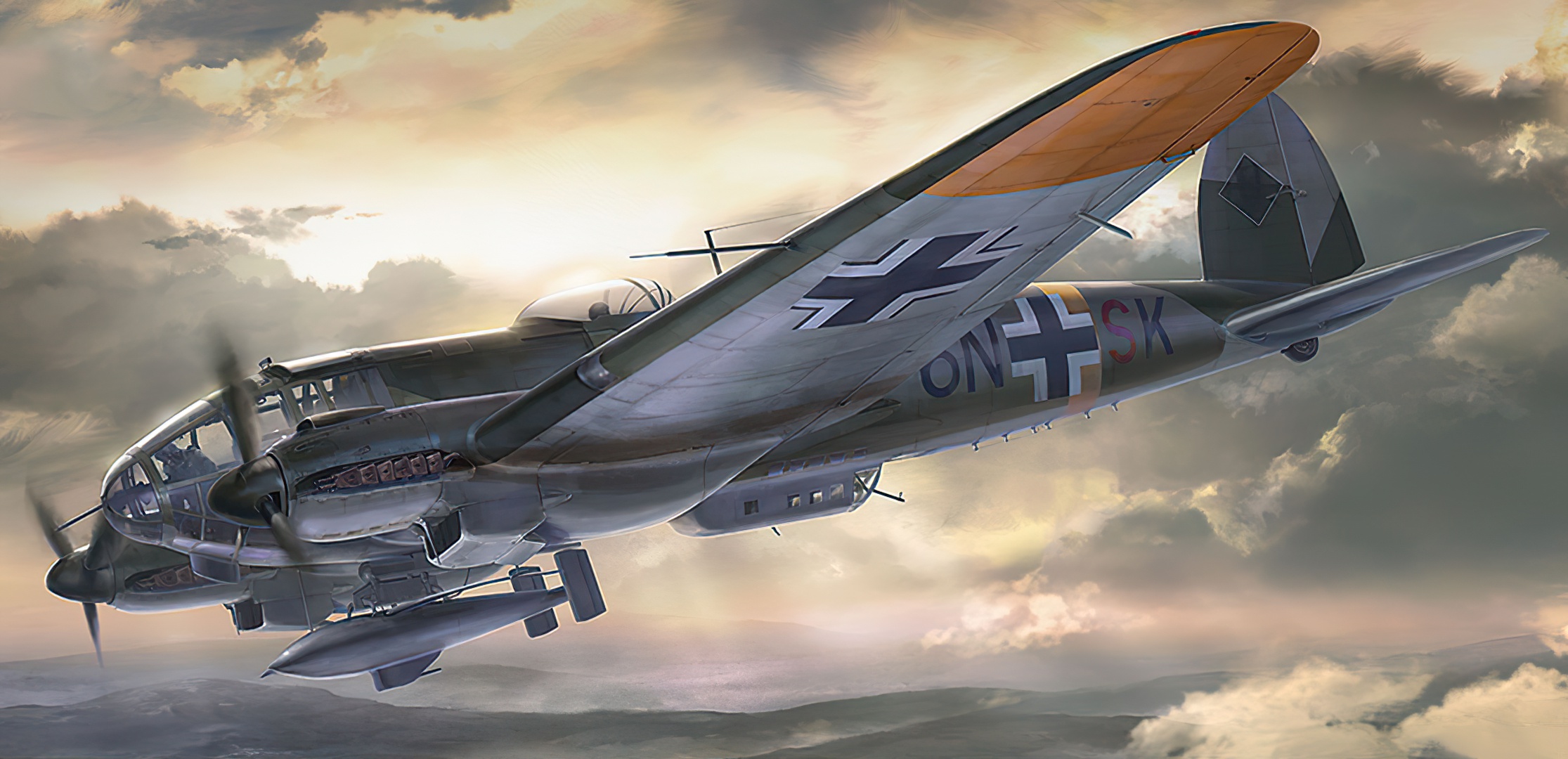 Laden Sie das Flugzeuge, Militär, Bomber, Kampfflugzeug, Heinkel He 111-Bild kostenlos auf Ihren PC-Desktop herunter