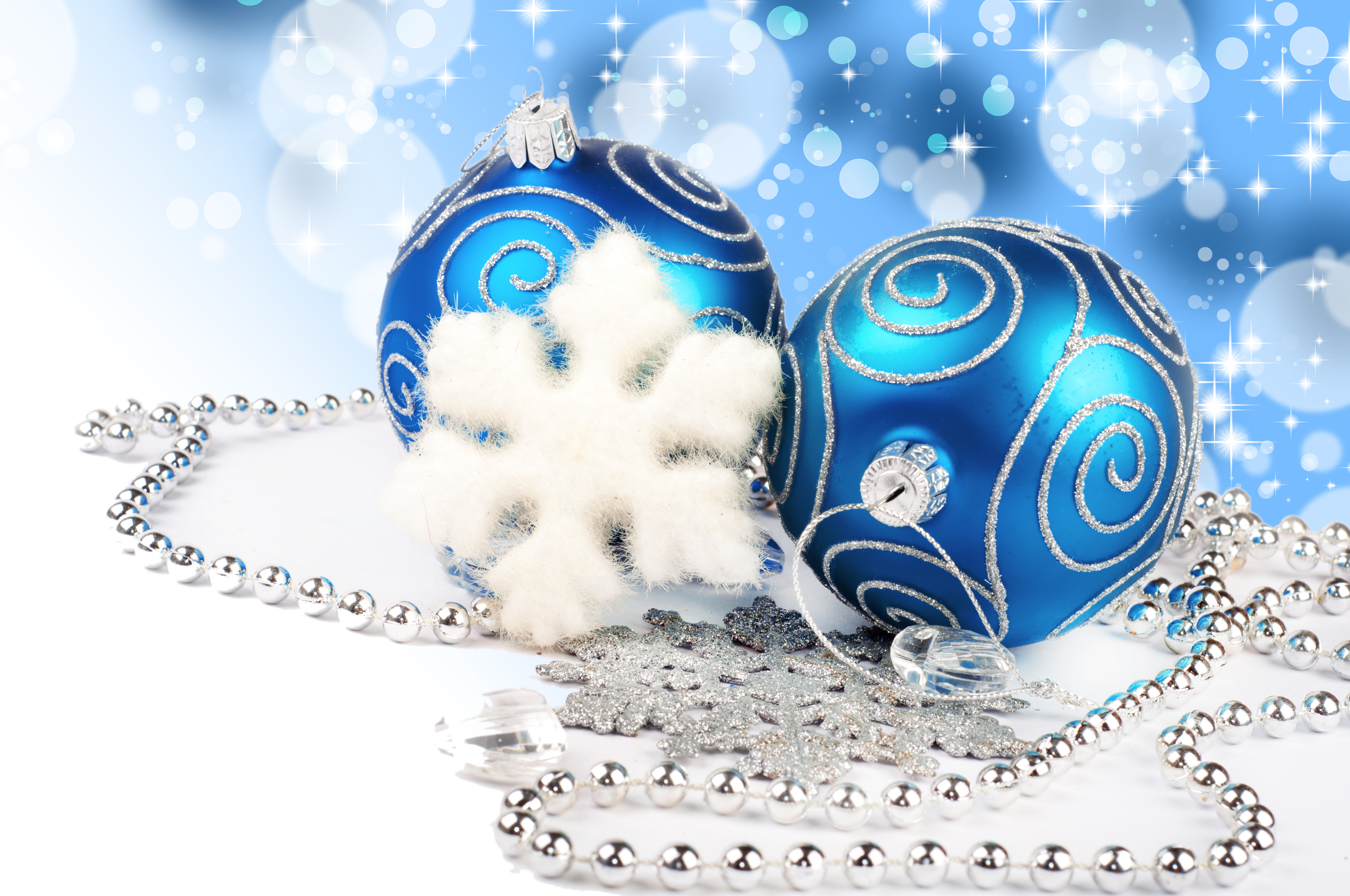 804557 скачать картинку снежинки, праздничные, рождество, синий, рождественские украшения, серебряный - обои и заставки бесплатно