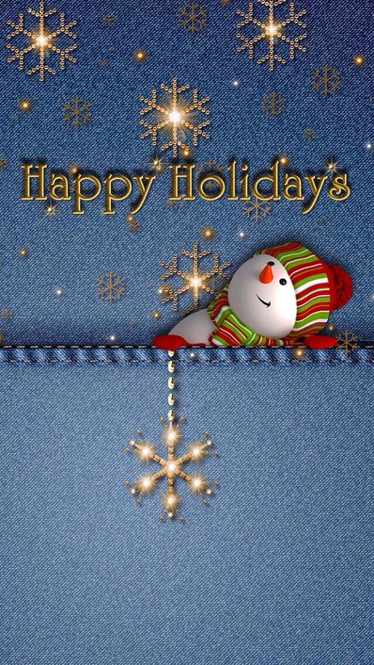 Download mobile wallpaper Snowman, Christmas, Holiday, Snowflake, Happy Holidays for free.