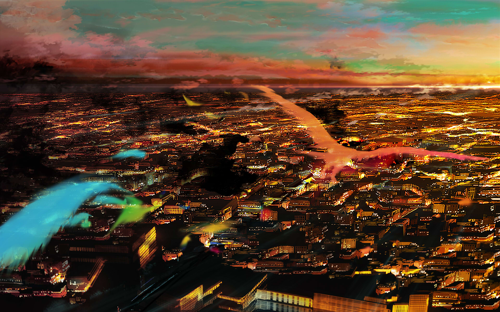 Free download wallpaper Anime, City on your PC desktop