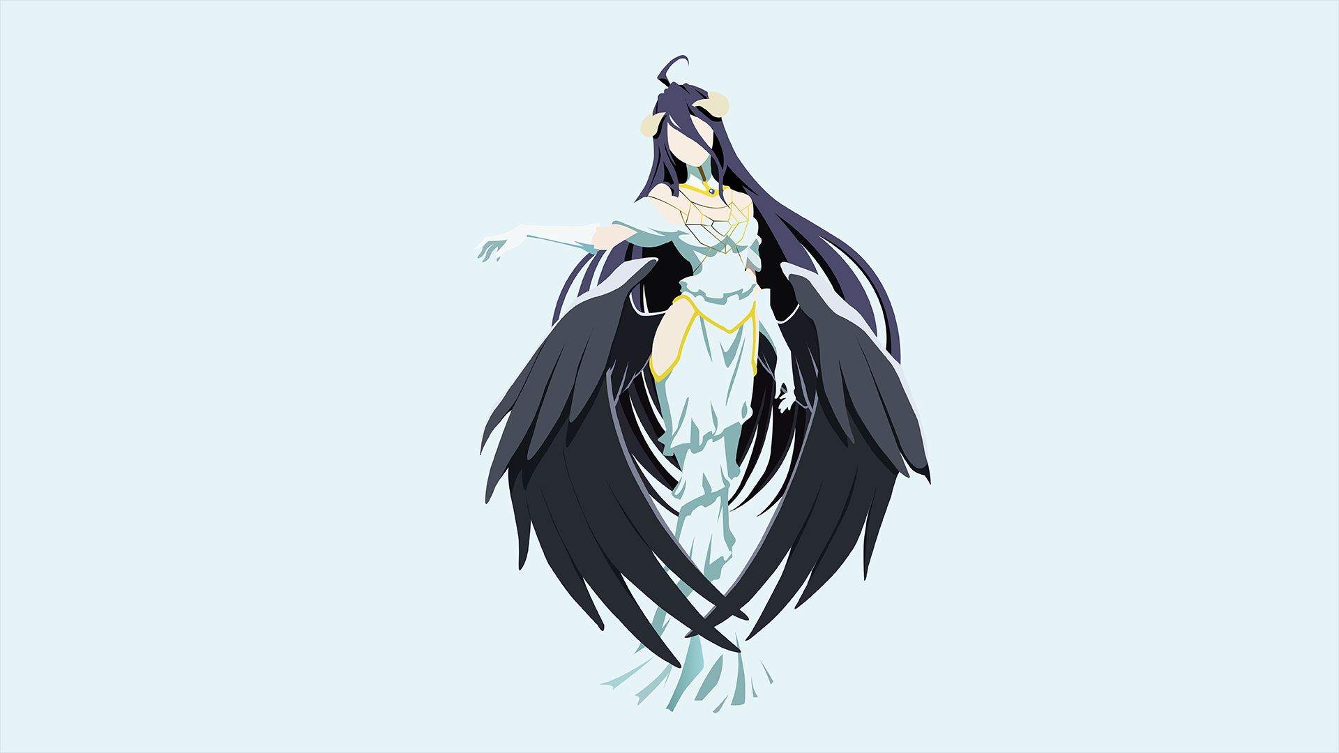 albedo (overlord), anime, overlord Phone Background