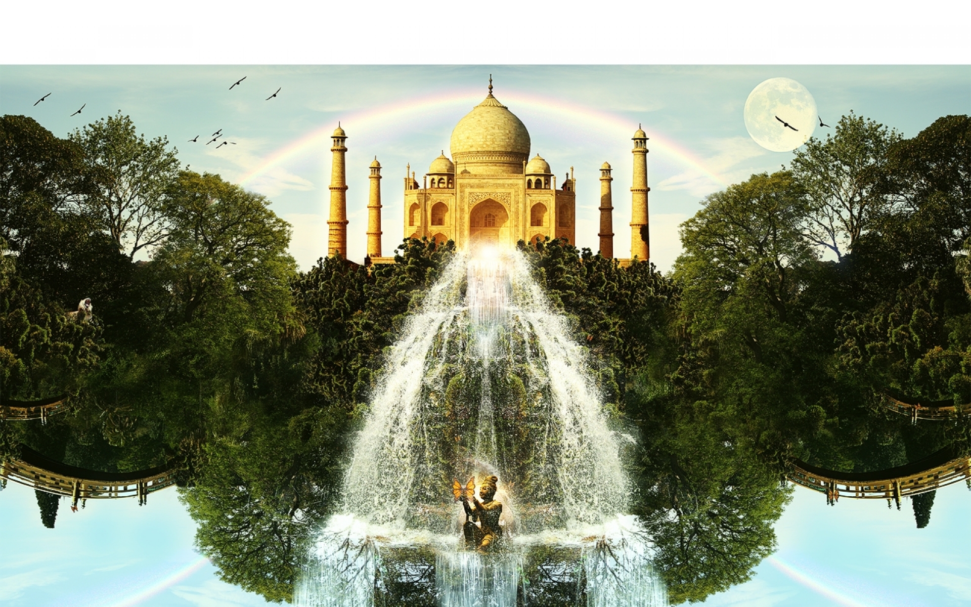 Handy-Wallpaper Taj Mahal, Künstlerisch kostenlos herunterladen.