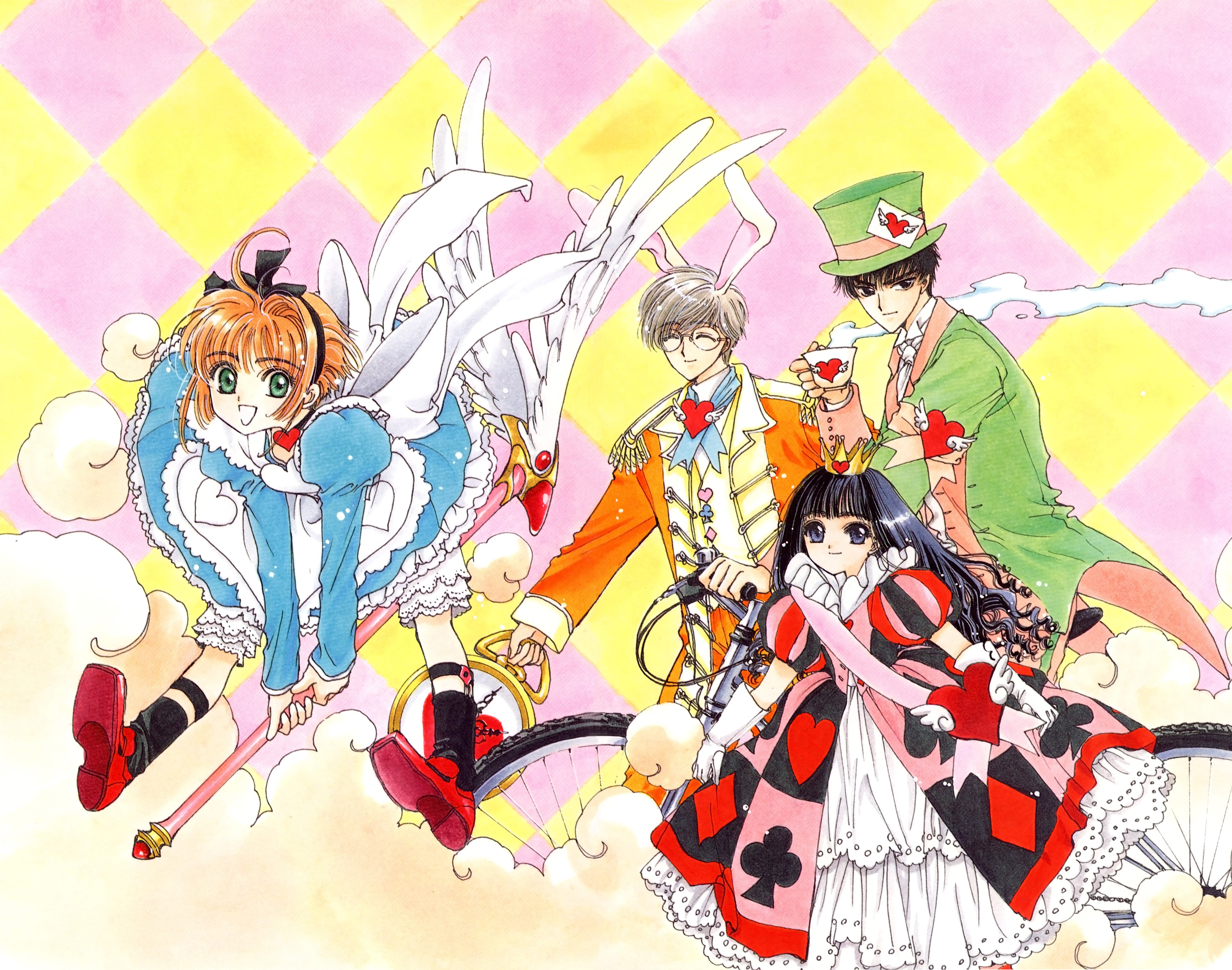 anime, cardcaptor sakura, sakura kinomoto, tomoyo daidouji, toya kinomoto, yukito tsukishiro