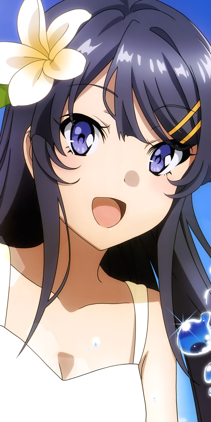 Descarga gratuita de fondo de pantalla para móvil de Flor, Animado, Mai Sakurajima, Seishun Buta Yaro Wa Bunny Girl Senpai No Yume Wo Minai.