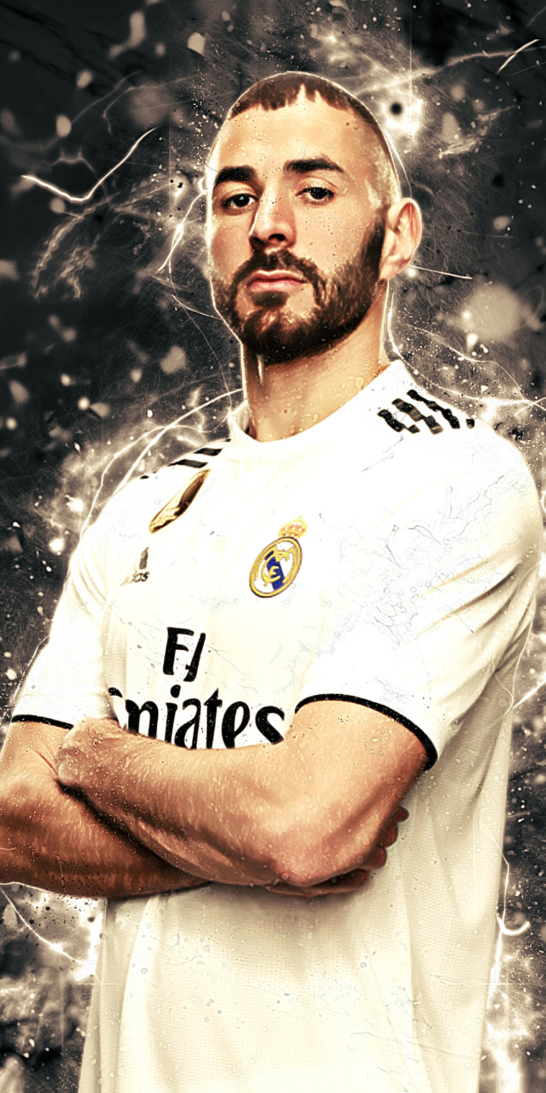 Handy-Wallpaper Sport, Fußball, Französisch, Real Madrid Cf, Karim Benzema kostenlos herunterladen.