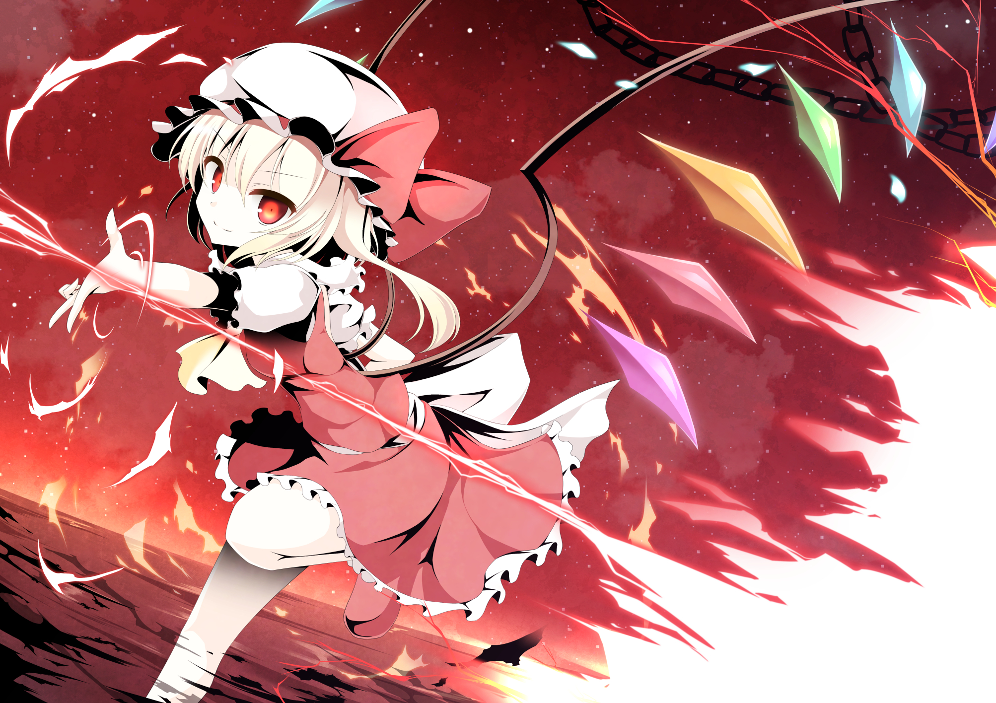 Handy-Wallpaper Animes, Flandre Scarlet, Tuhu kostenlos herunterladen.