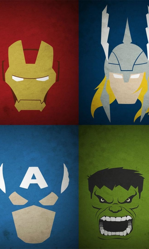 Handy-Wallpaper Hulk, Comics, Ironman, Kapitän Amerika, Rächer, Thor, Die Rächer kostenlos herunterladen.
