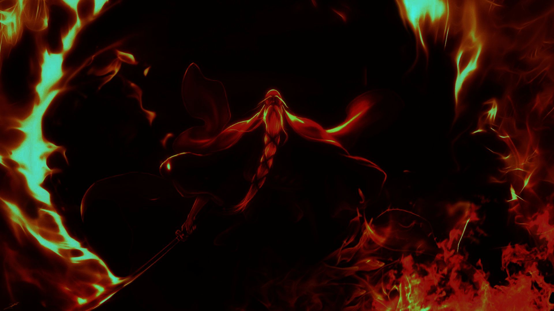 Free download wallpaper Anime, Fire, Bleach on your PC desktop
