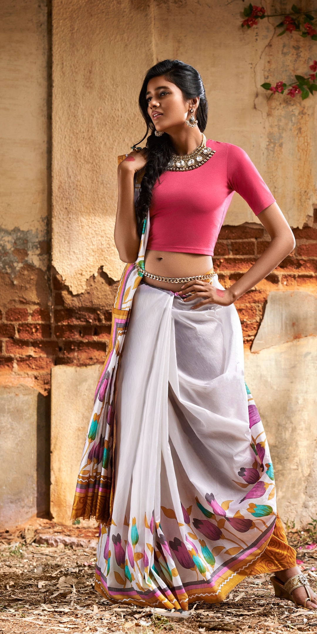 Download mobile wallpaper Model, Women, Indian, Long Hair, Saree for free.