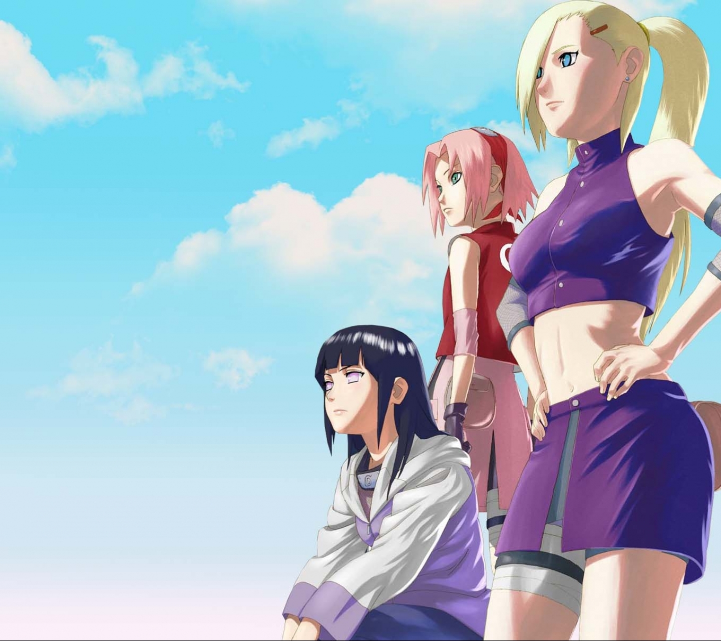 Download mobile wallpaper Anime, Naruto, Hinata Hyuga, Ino Yamanaka, Sakura Haruno for free.