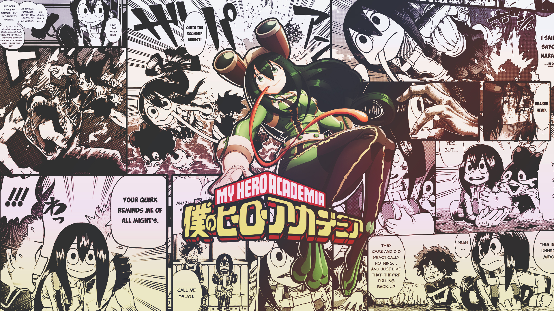 Handy-Wallpaper Animes, Boku No Hero Academia, Tsuyu Asui kostenlos herunterladen.