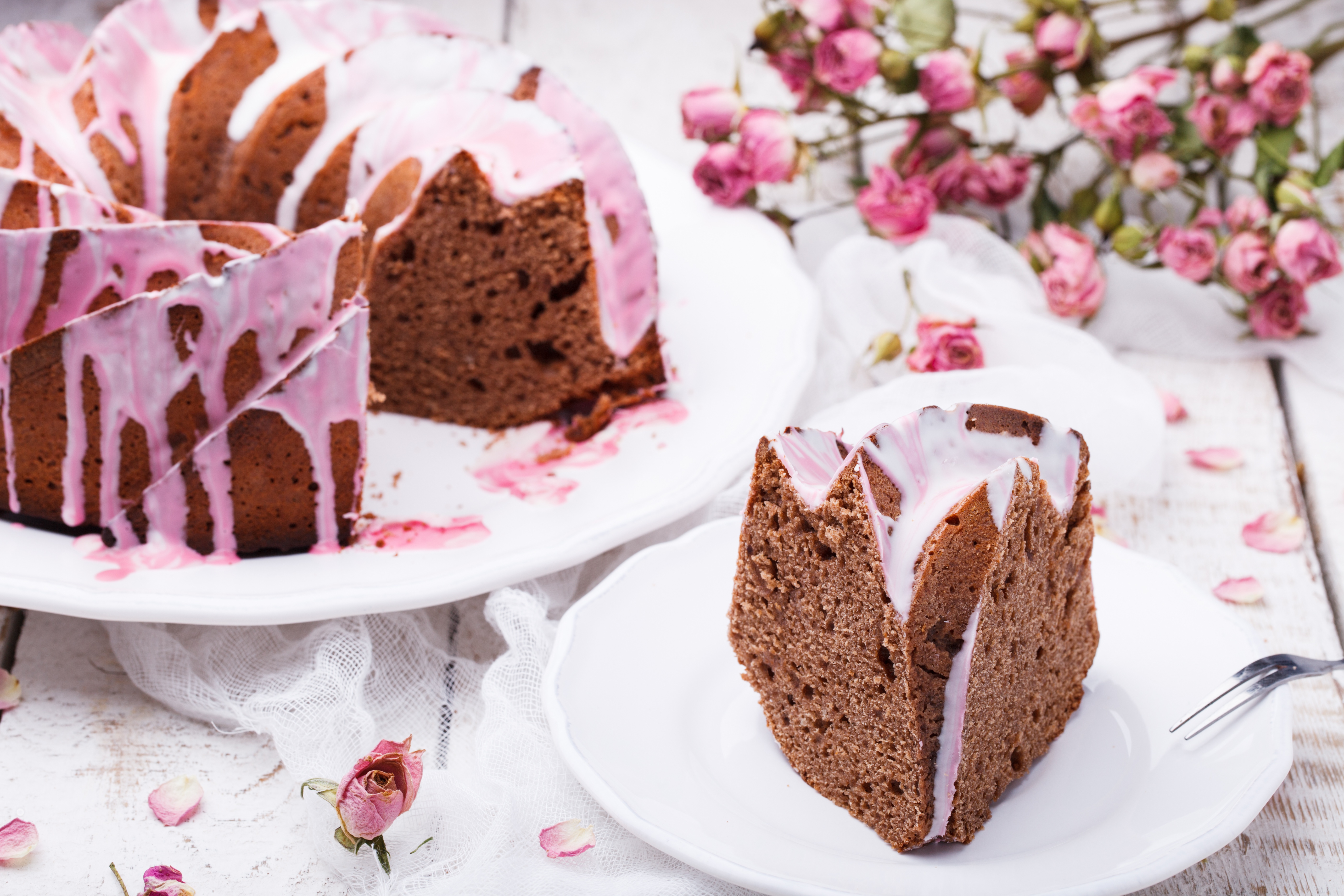 Download mobile wallpaper Food, Dessert, Still Life, Cake, Pink Flower for free.