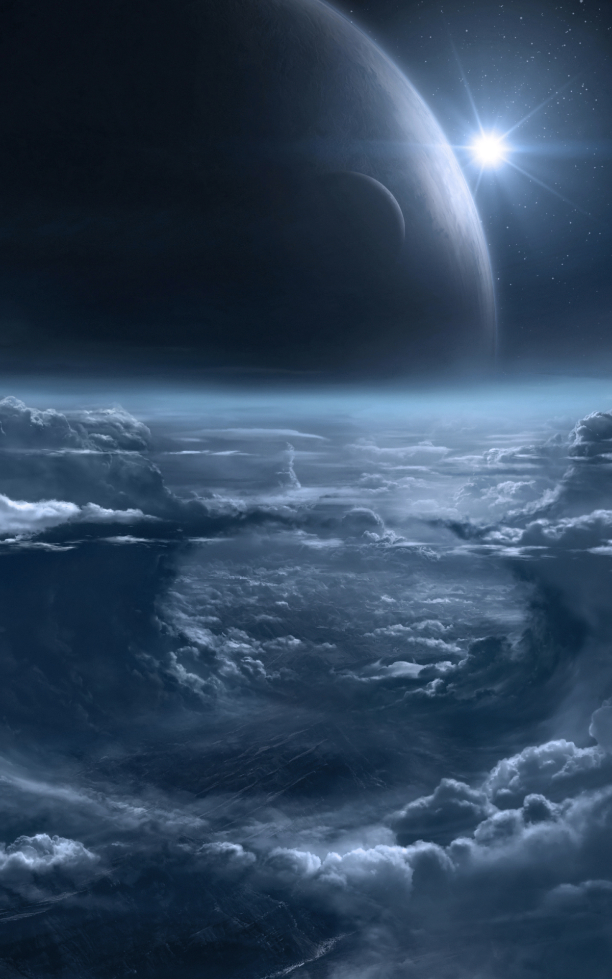 Handy-Wallpaper Planet, Science Fiction, Wolke, Weltraum kostenlos herunterladen.