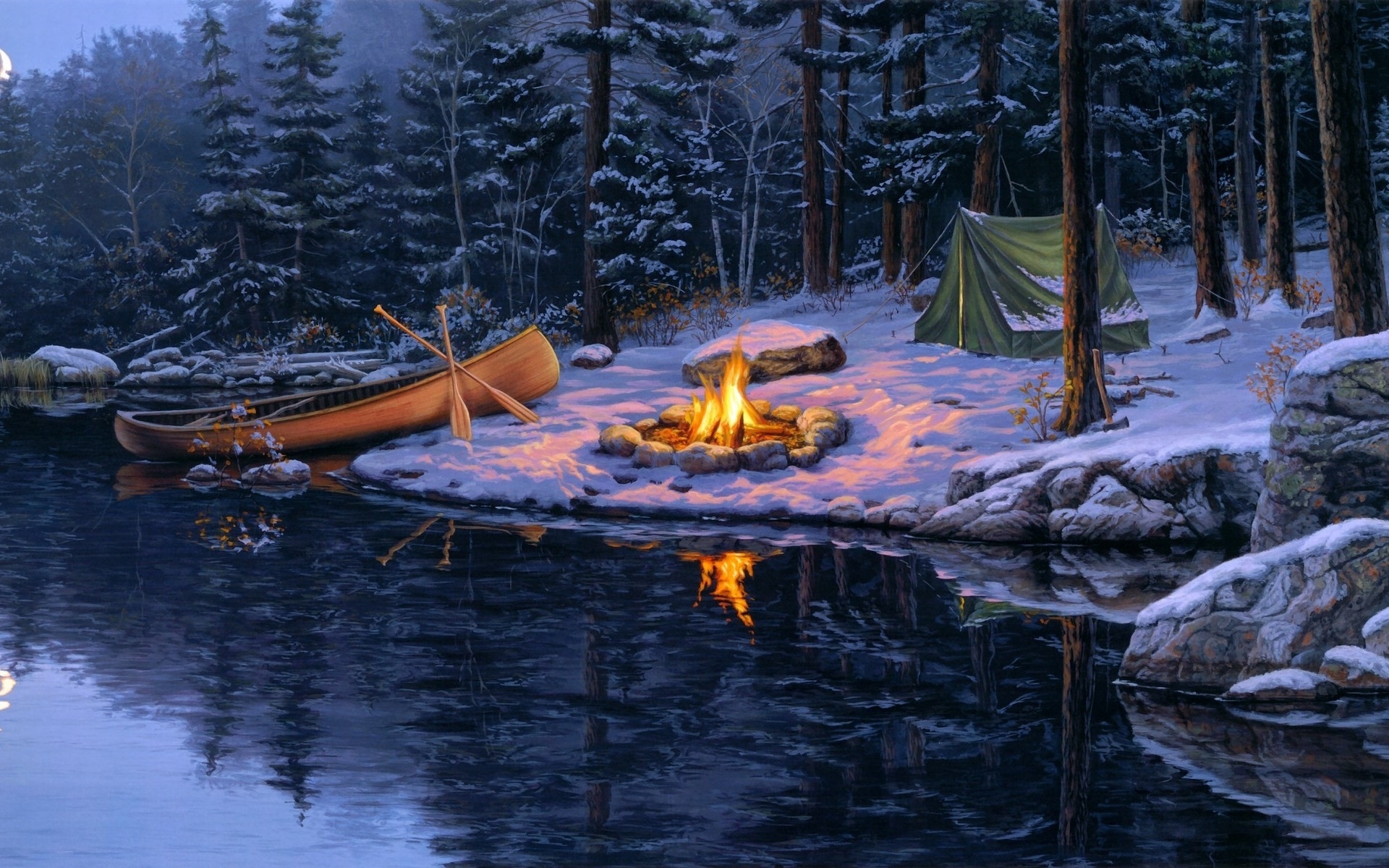 Free download wallpaper Artistic, Camping on your PC desktop