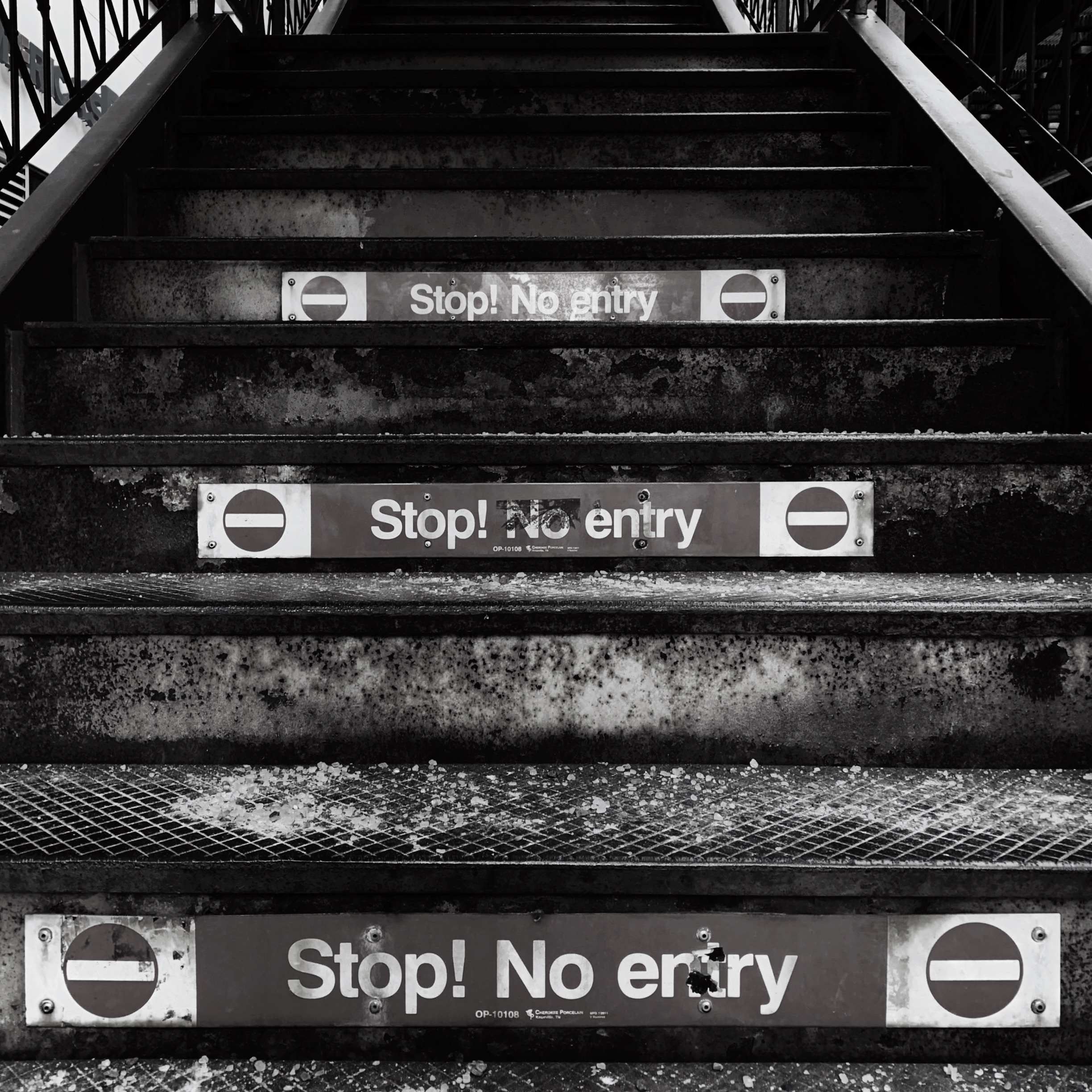 sign, bw, inscription, words, chb, stairs, ladder, prohibiting, forbidding HD wallpaper