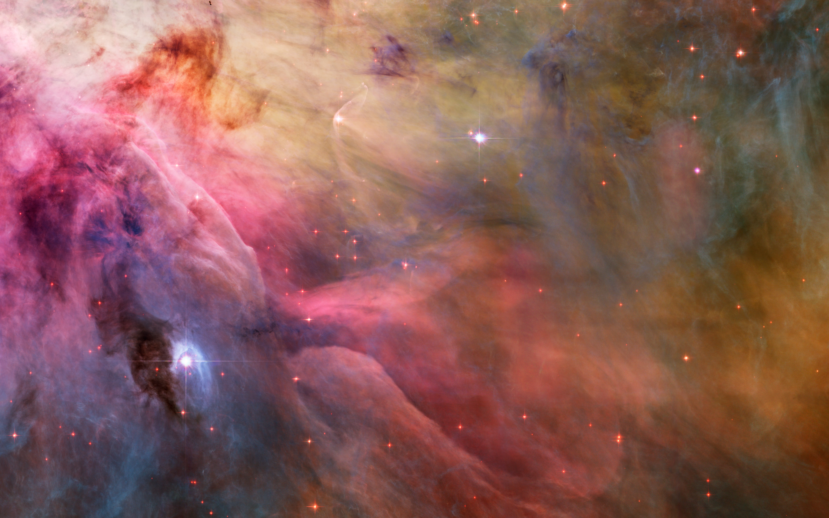 Download mobile wallpaper Stars, Pink, Nebula, Space, Sci Fi for free.