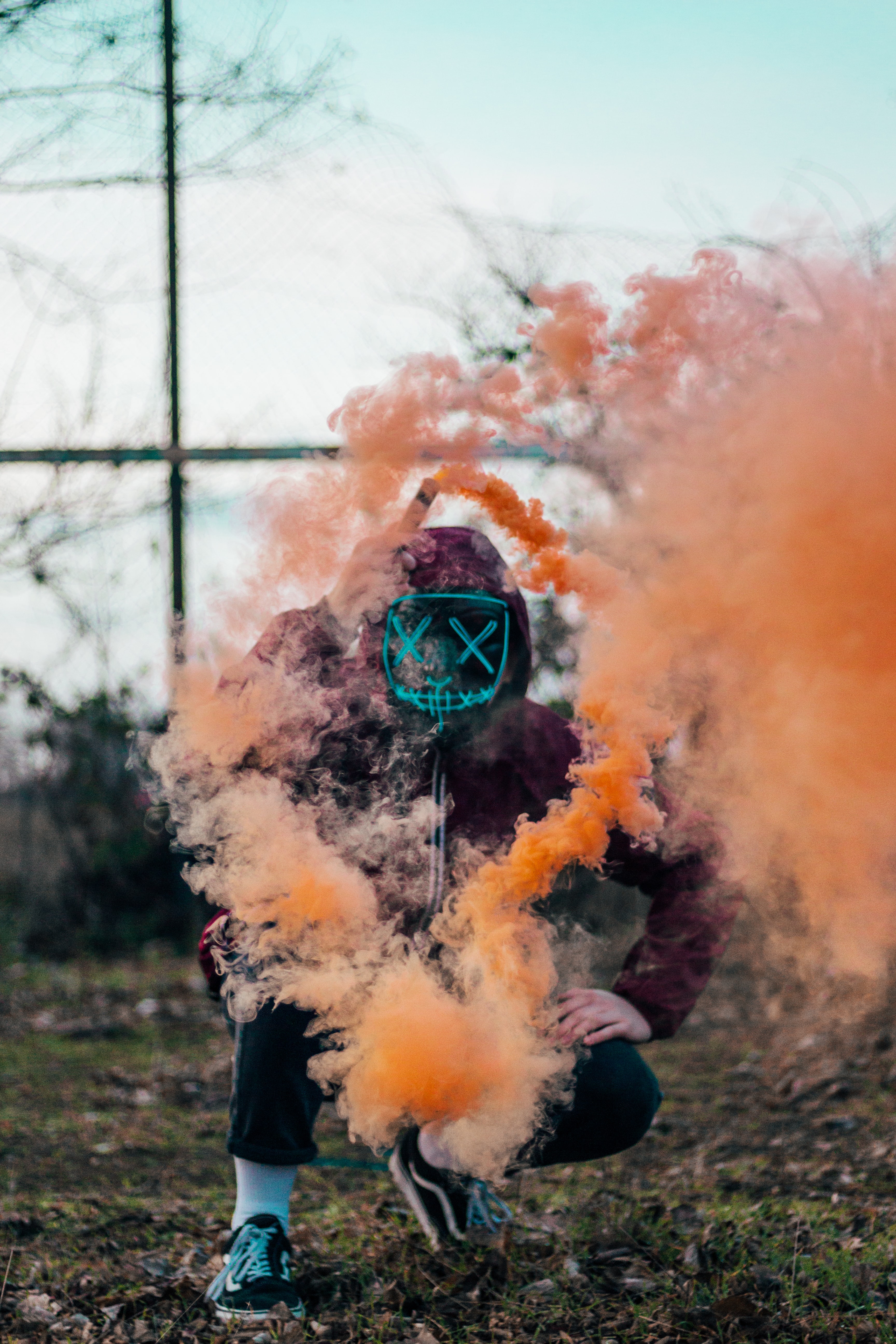 anonymous, smoke, miscellanea, miscellaneous, mask, colored smoke, coloured smoke