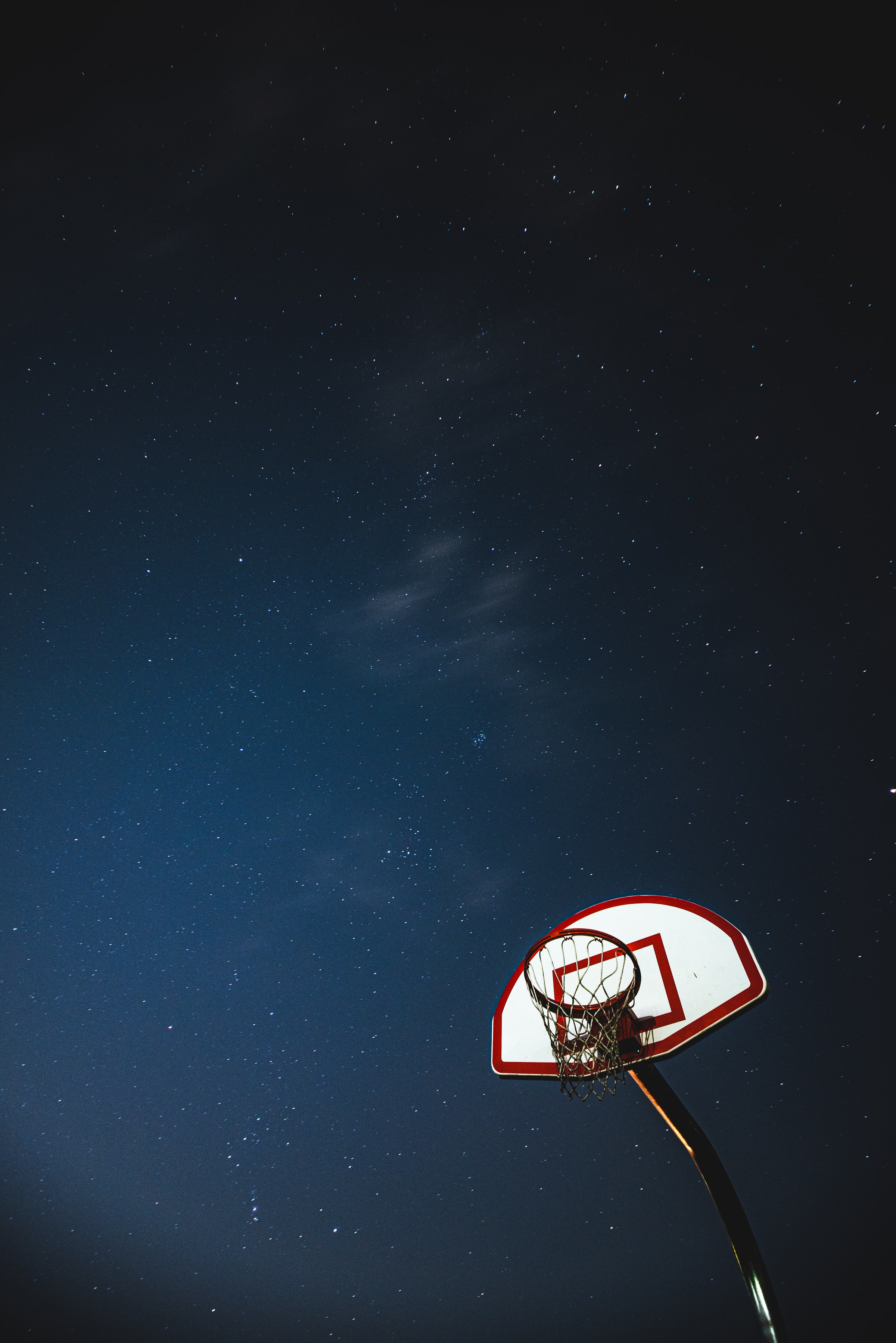 vertical wallpaper basketball, night, sports, stars, grid, basketball backboard, basketball shield
