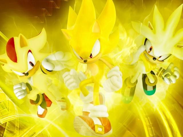 super shadow, super silver, super sonic, video game, sonic the hedgehog (2006), sonic