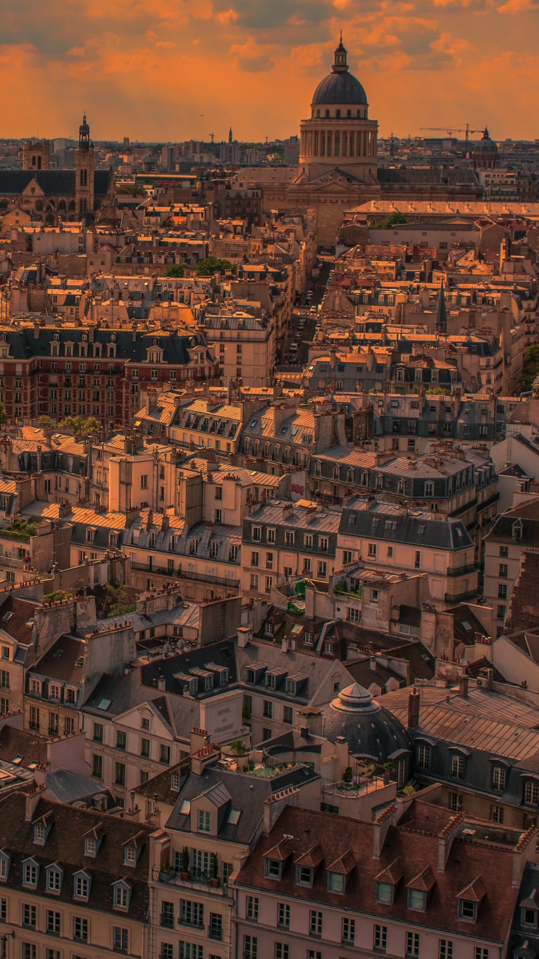 Скачать картинку Города, Закат, Париж, Сделано Человеком, Закат Солнца в телефон бесплатно.