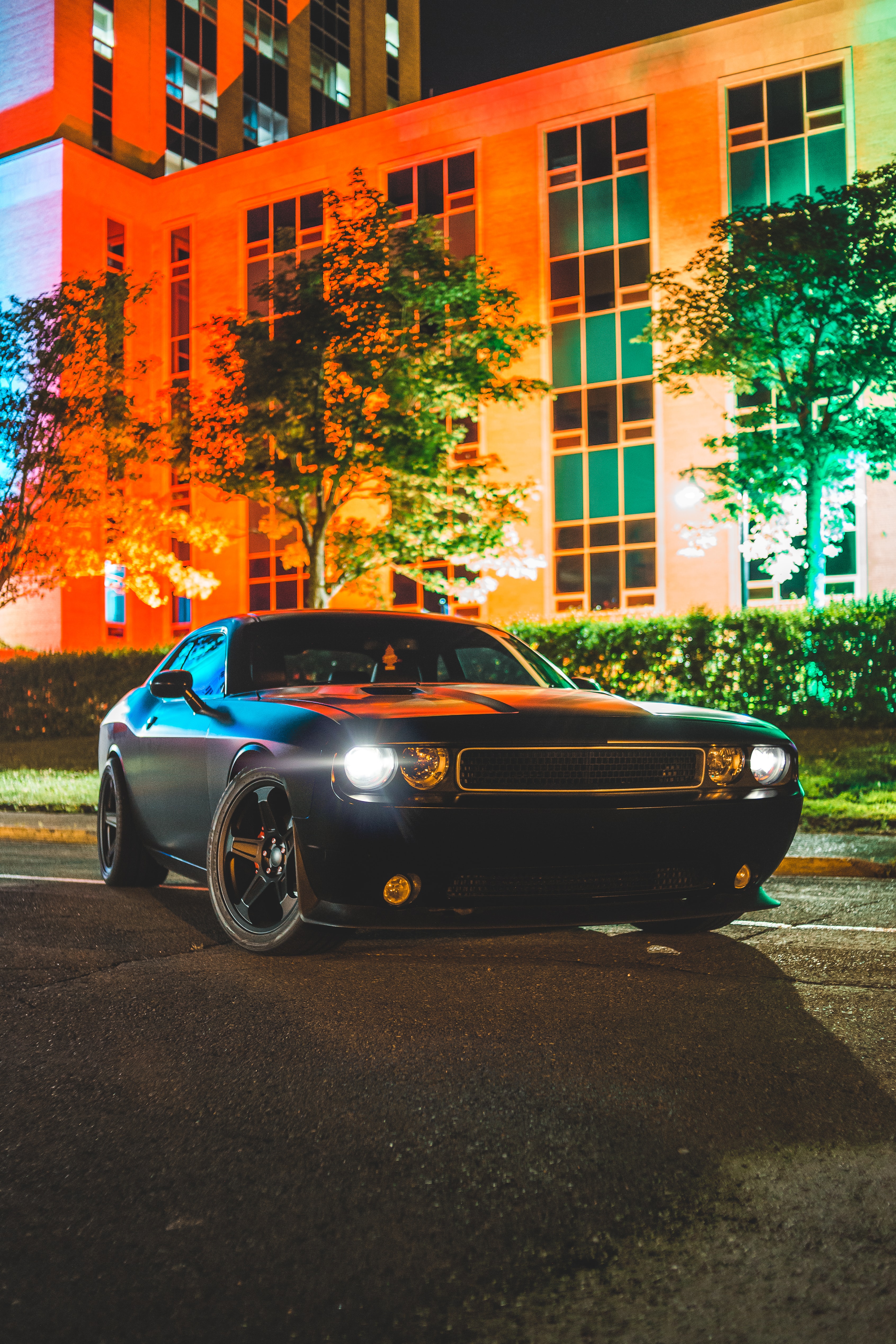 Free download wallpaper Building, Lights, Side View, Cars, Car, Headlights on your PC desktop