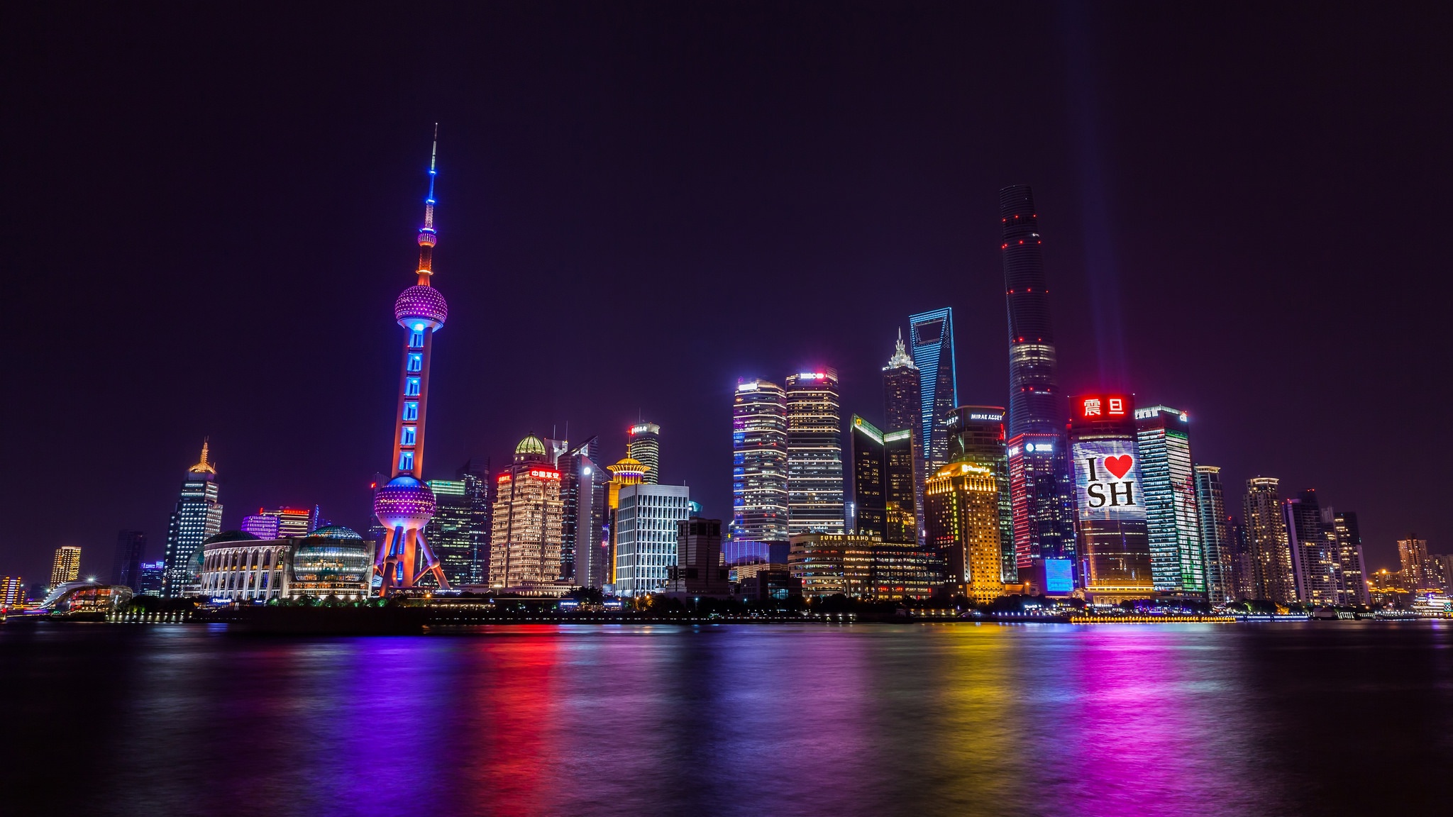 Download mobile wallpaper Cities, Night, City, Skyscraper, Building, Light, China, Shanghai, Man Made, Oriental Pearl Tower for free.
