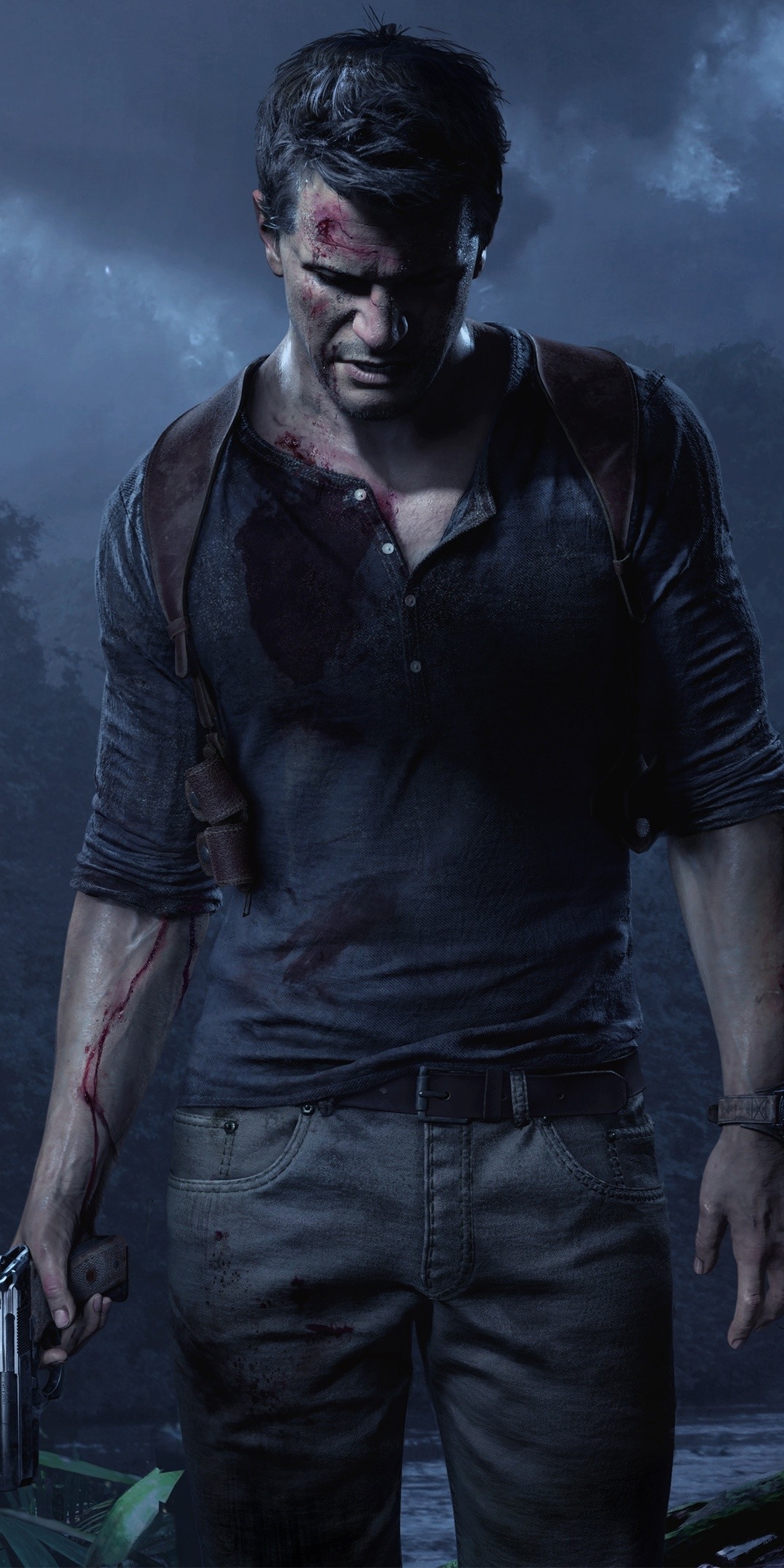 Download mobile wallpaper Uncharted, Video Game, Gun, Nathan Drake, Uncharted 4: A Thief's End for free.