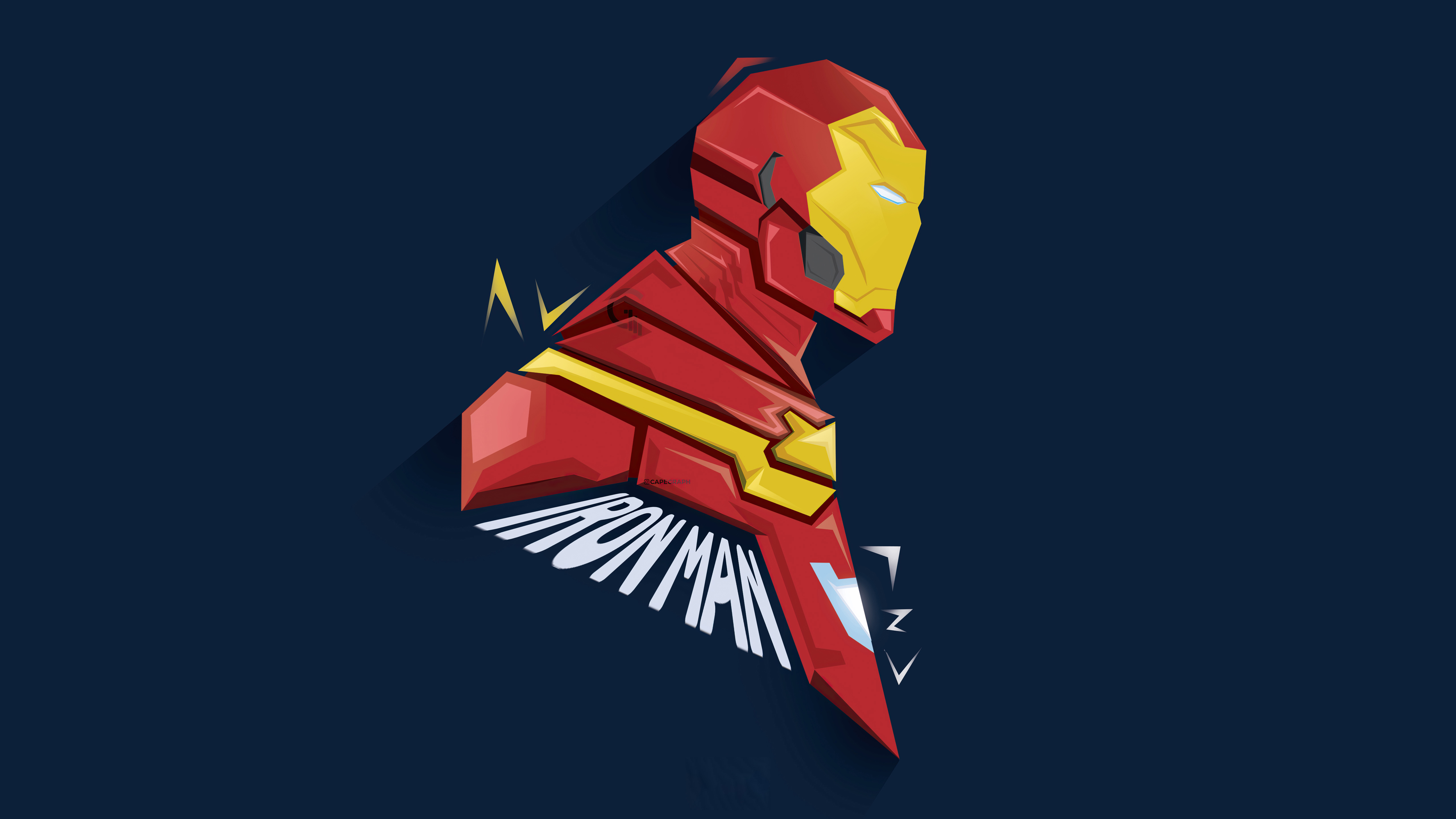 Handy-Wallpaper Iron Man, Minimalistisch, Comics kostenlos herunterladen.