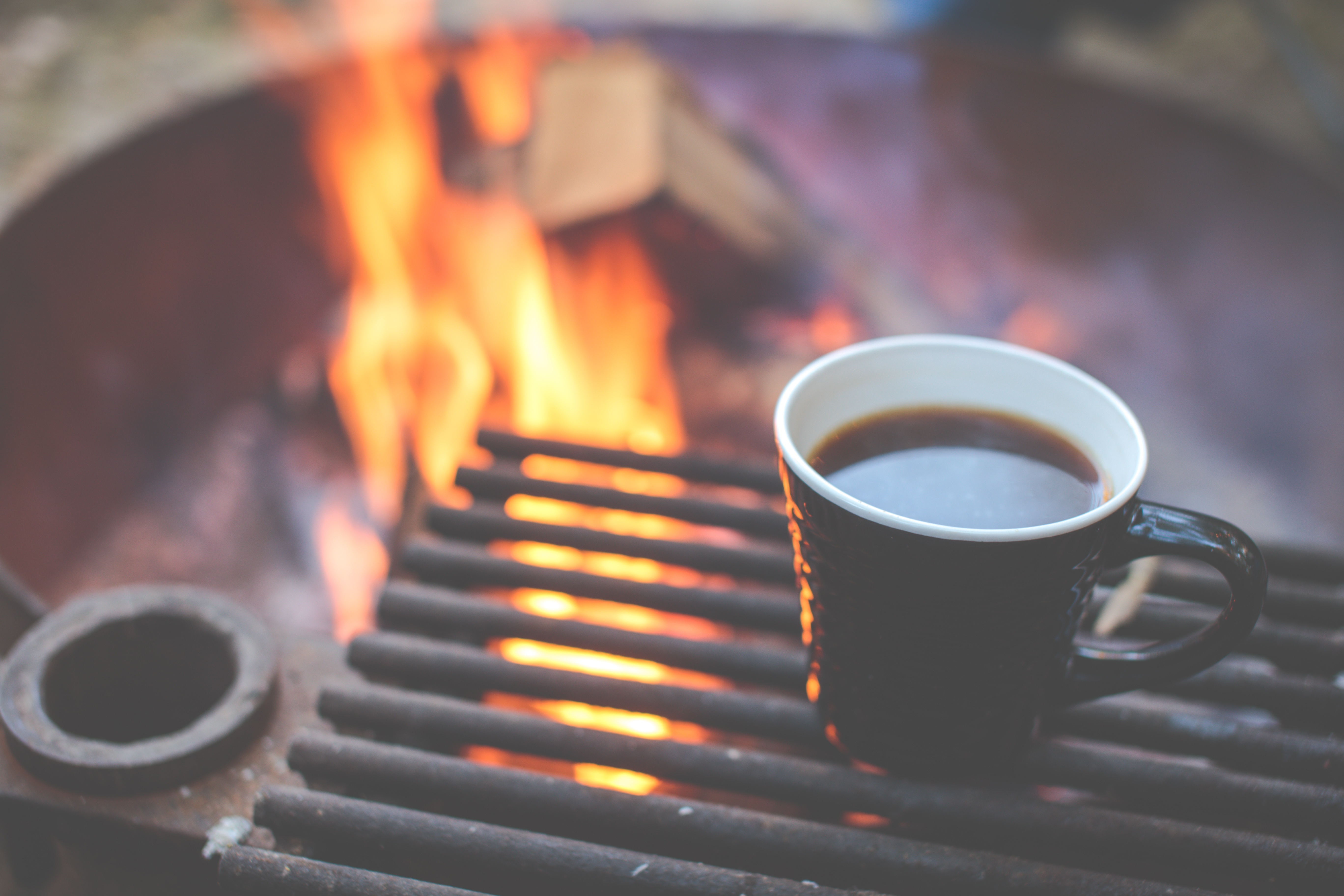 Download mobile wallpaper Food, Fire, Coffee, Cup for free.