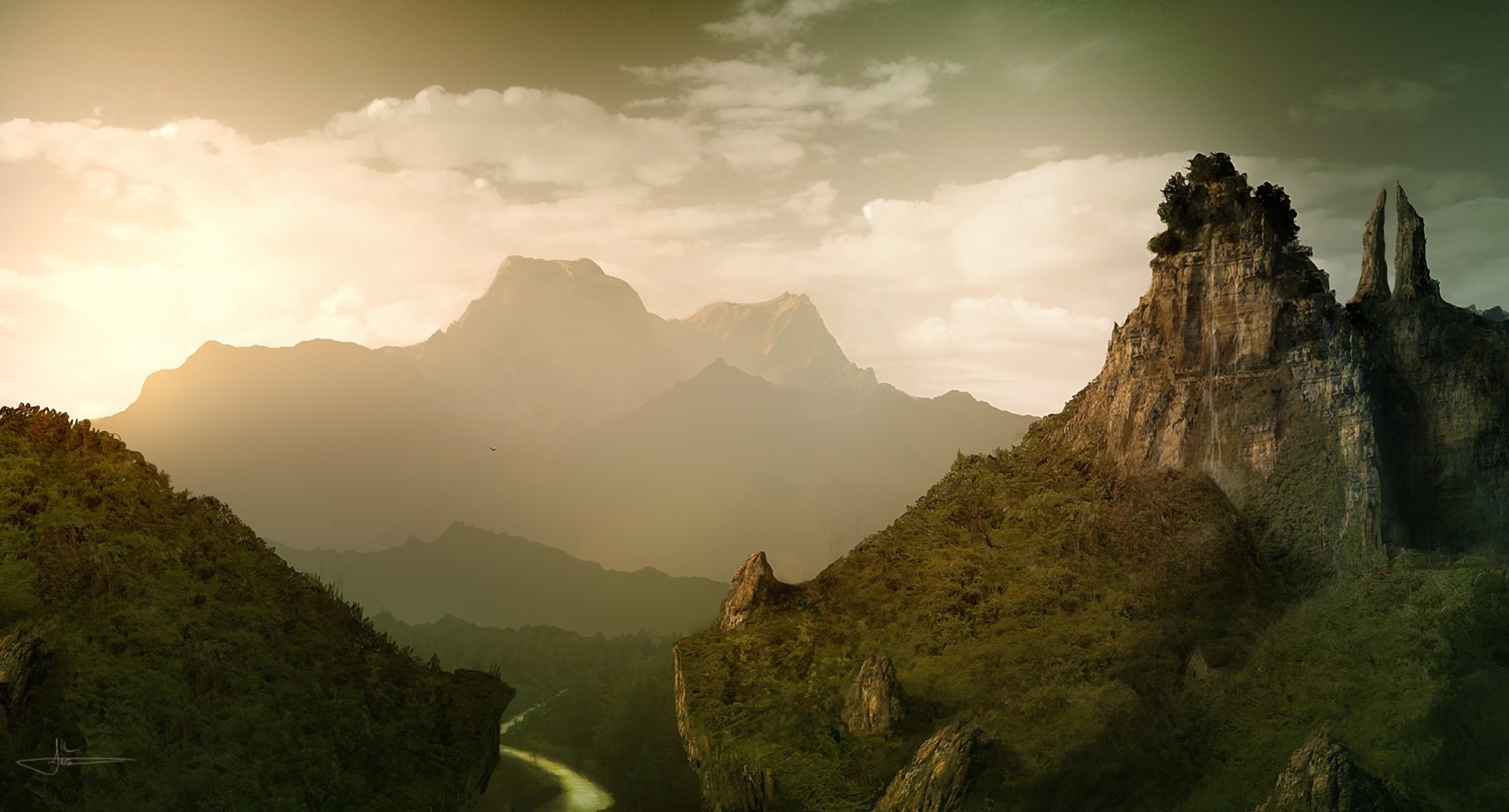 Handy-Wallpaper Landschaft, Fantasie kostenlos herunterladen.