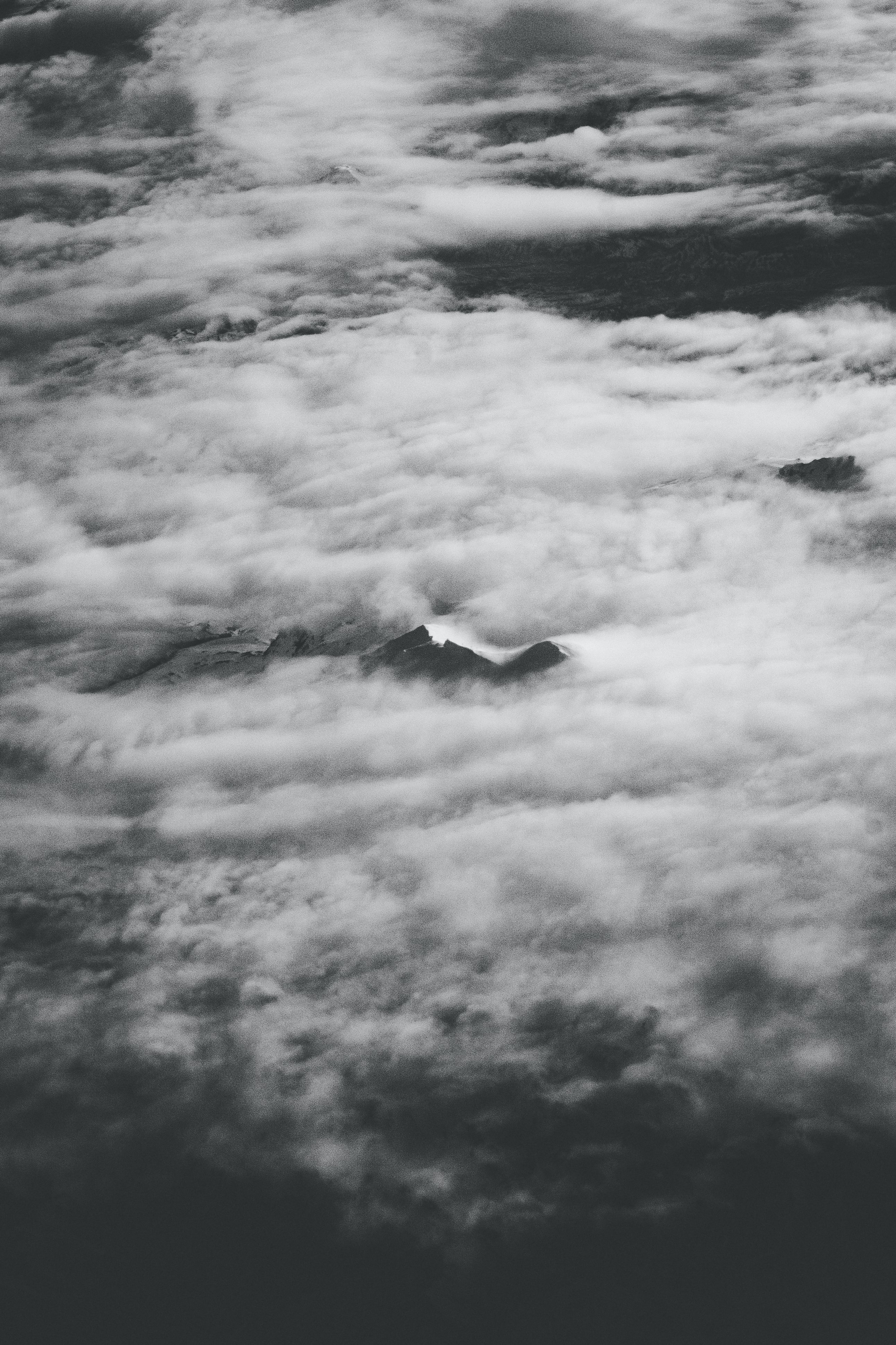 Free download wallpaper Nature, Mountains, Clouds, Relief, Bw, Chb on your PC desktop