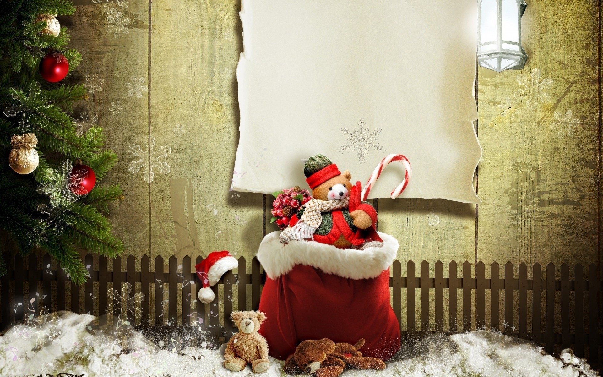 563162 baixar papel de parede feriados, natal, bengala doce, enfeites de natal, urso teddy - protetores de tela e imagens gratuitamente